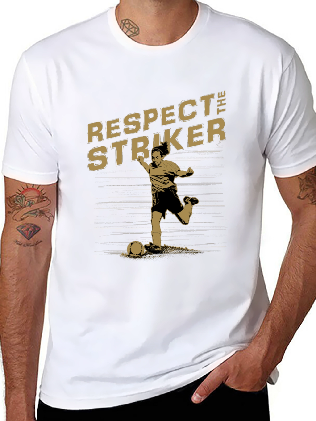 Respect the Striker Graphic T-Shirt - Black