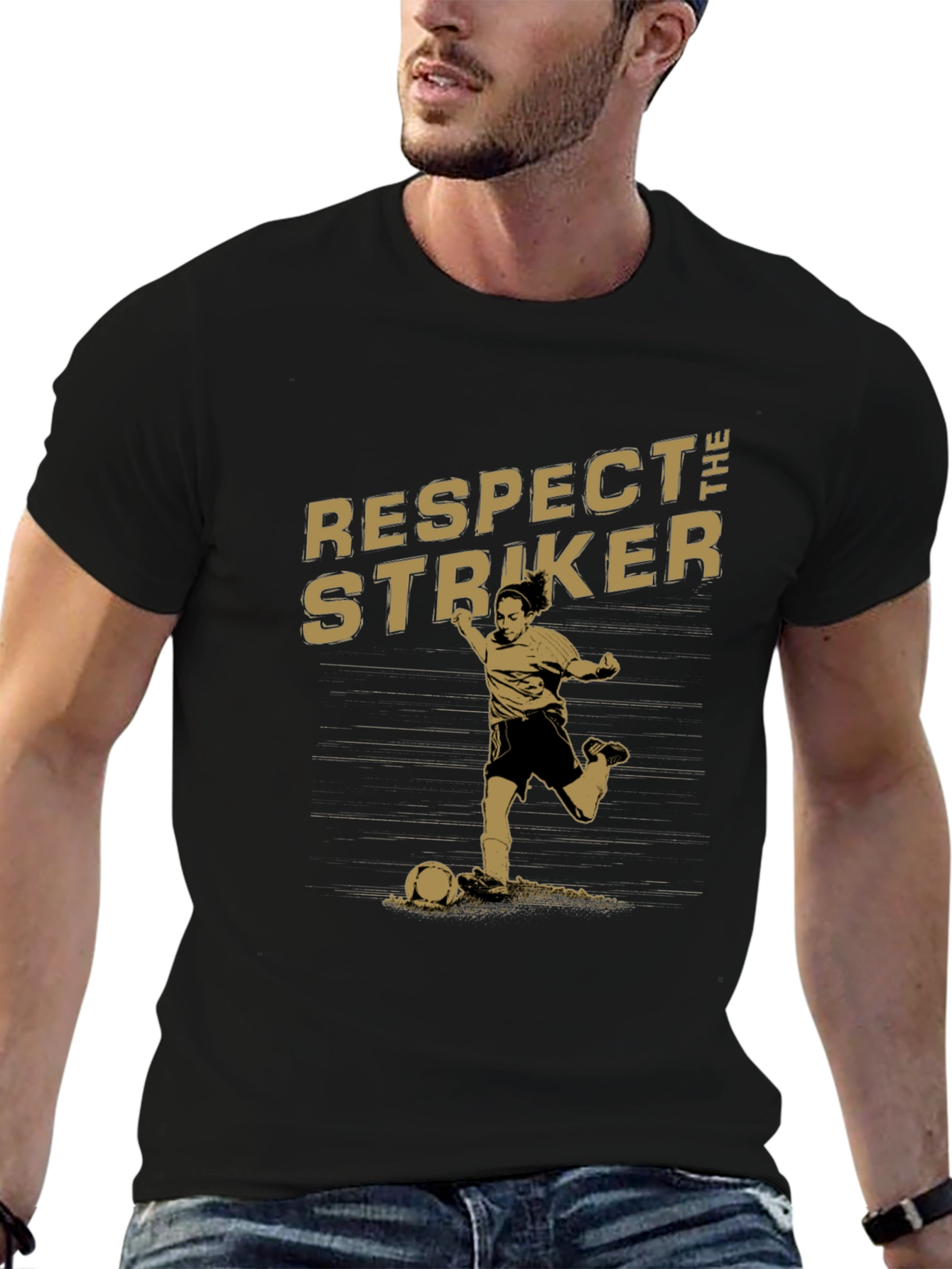 Respect the Striker Graphic T-Shirt - Black
