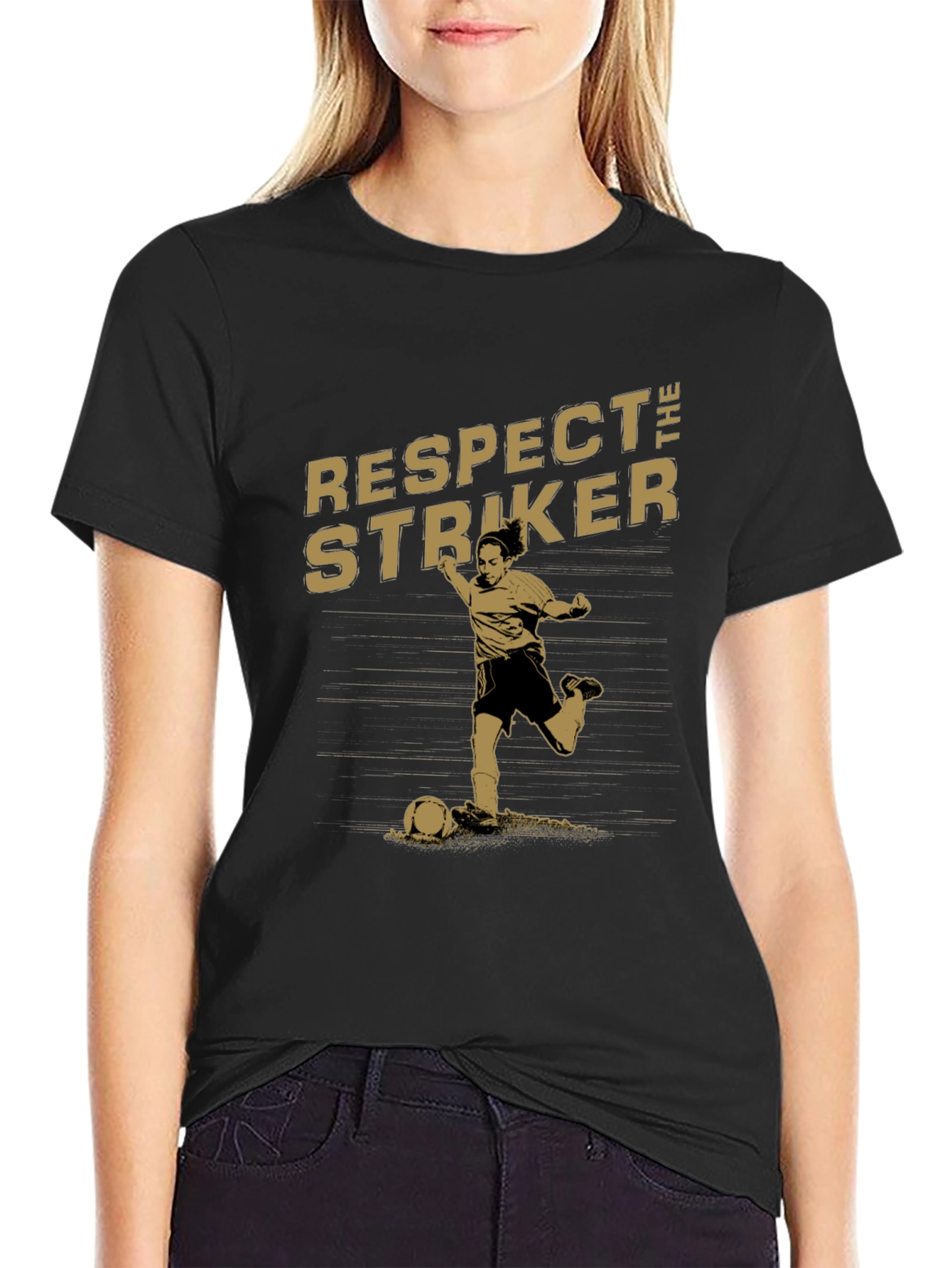 Respect the Striker Graphic T-Shirt - Black