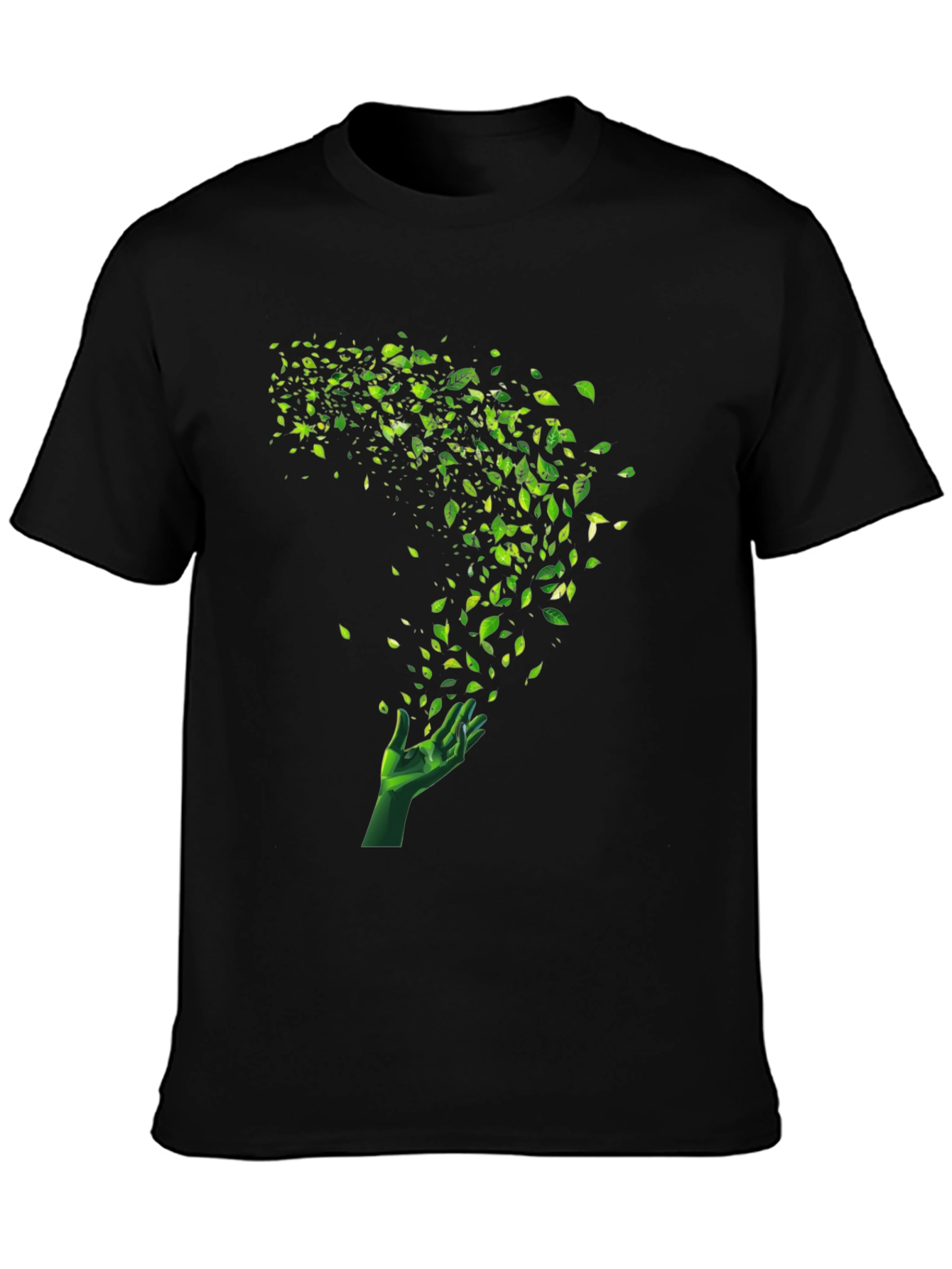 Natures Touch Graphic Tee - Black Cotton Blend