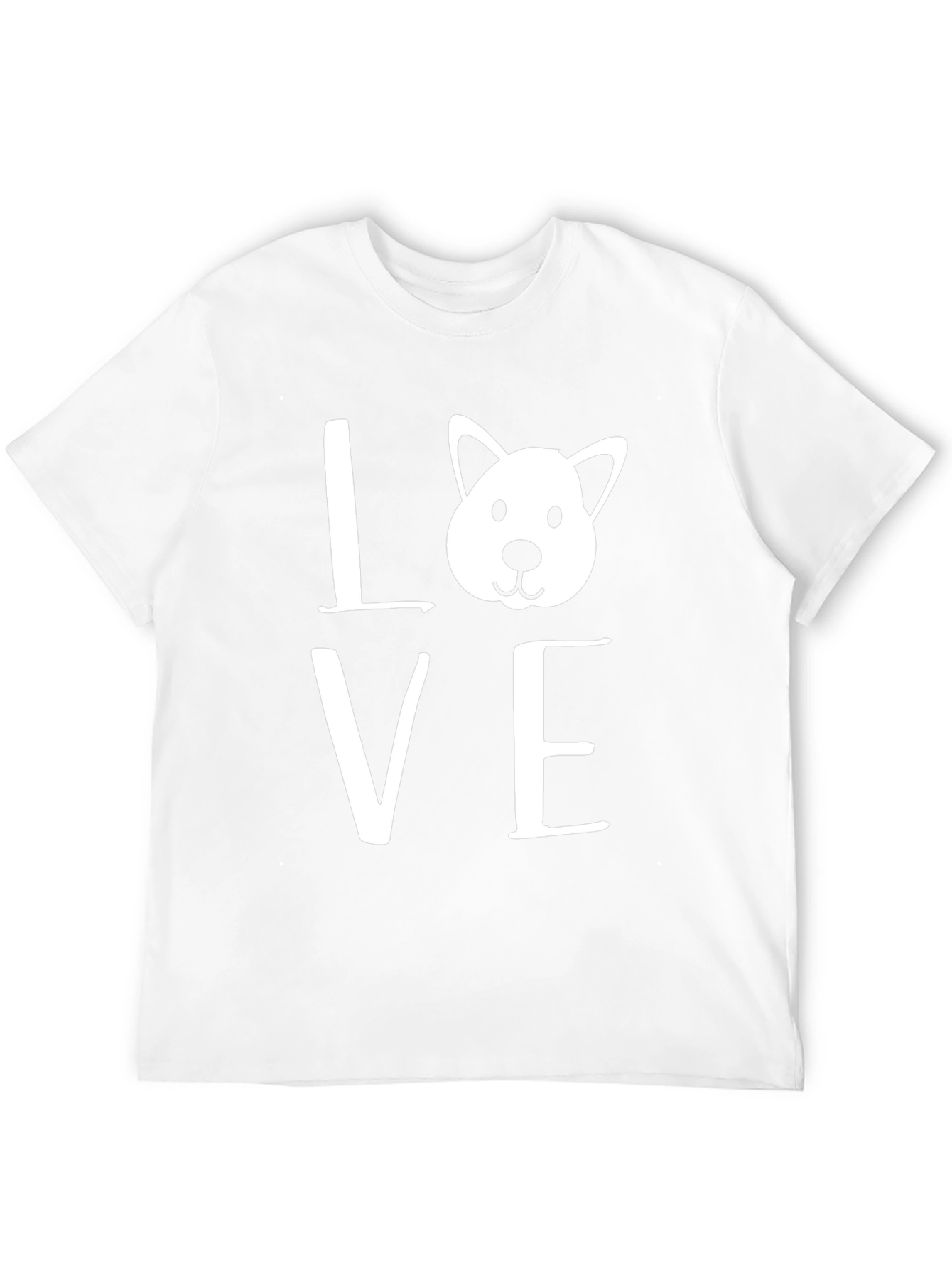 Love Dog Graphic Tee - Black Cotton T-Shirt