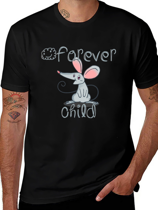 Forever Child Mouse Graphic Black T-Shirt