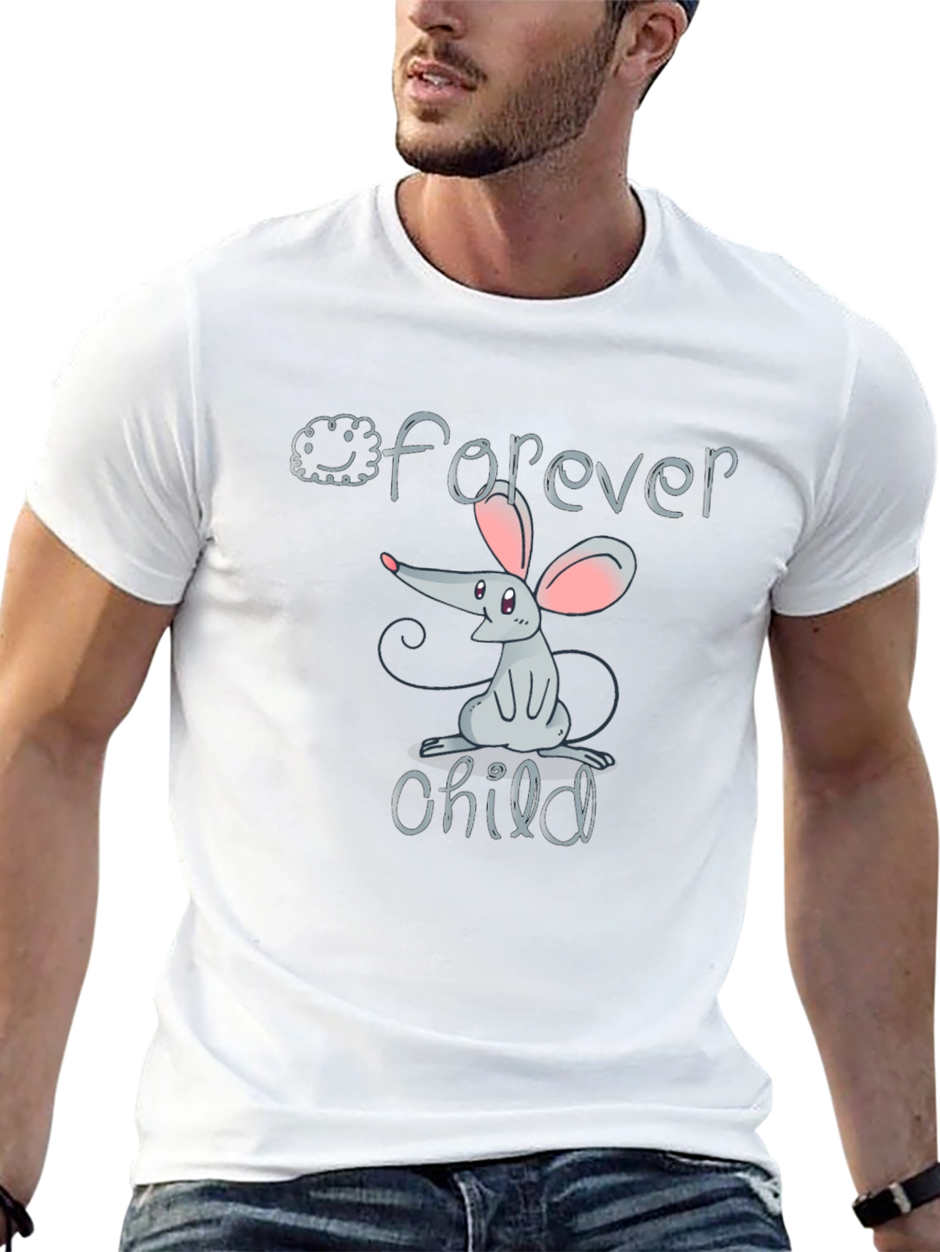 Forever Child Mouse Graphic Black T-Shirt