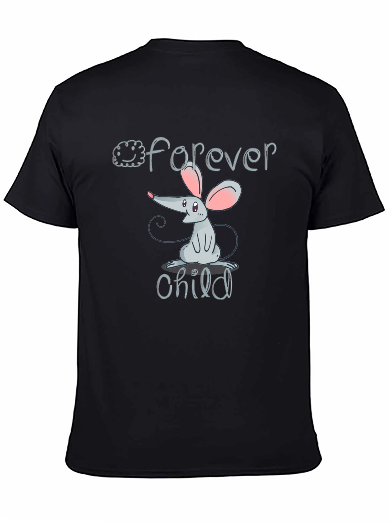 Forever Child Mouse Graphic Black T-Shirt