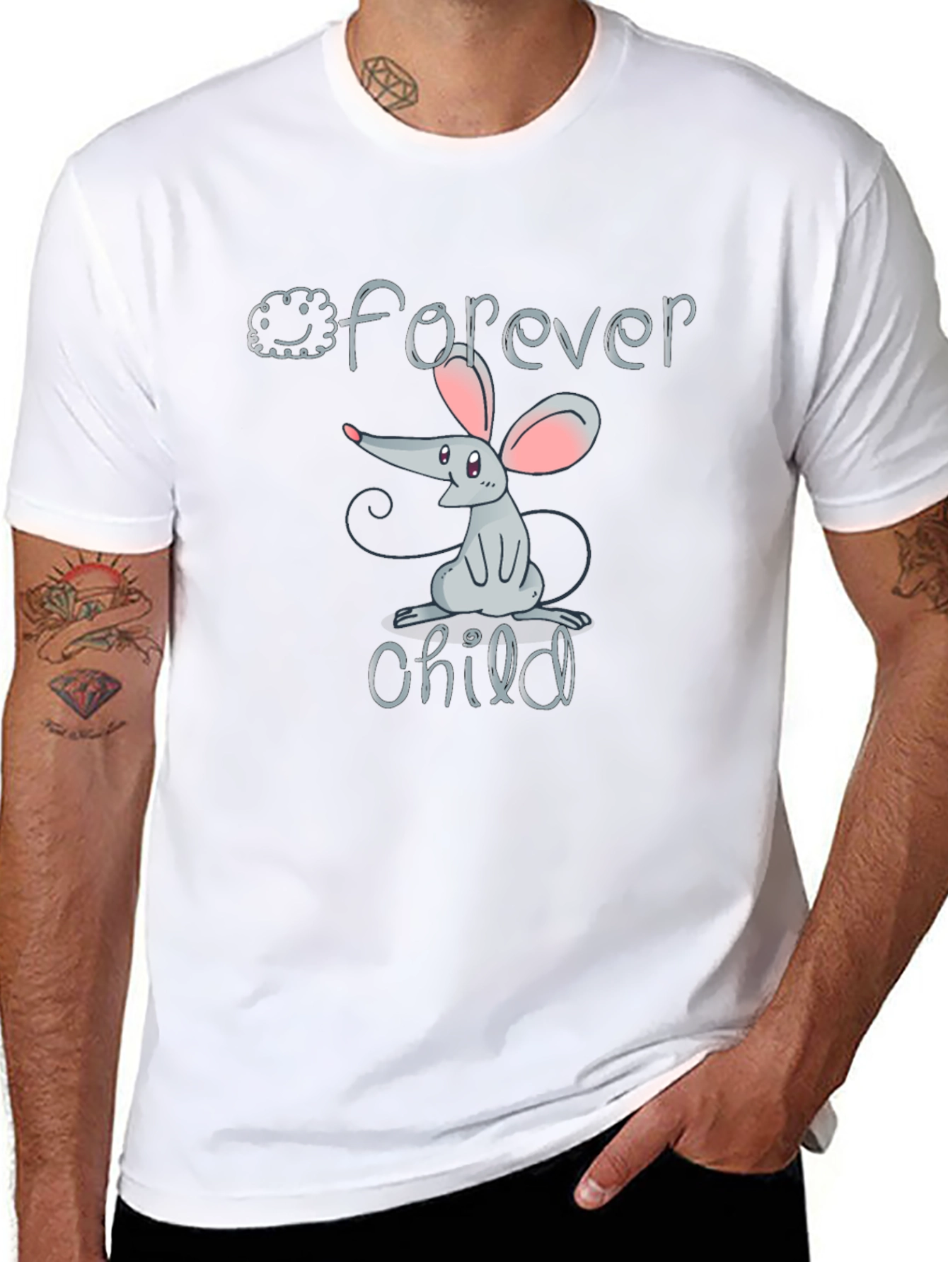 Forever Child Mouse Graphic Black T-Shirt