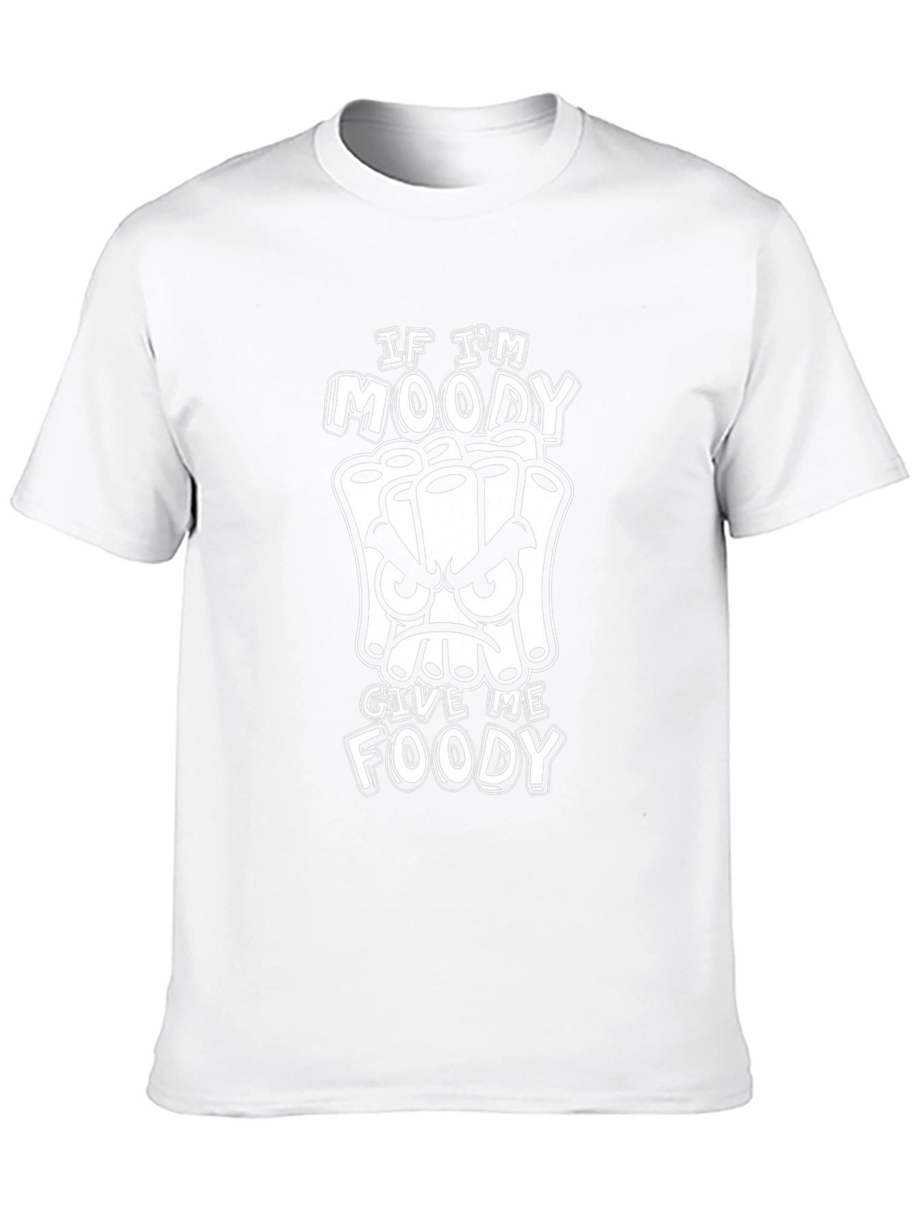 Moody Foody Graphic Tee - Black Cotton T-Shirt