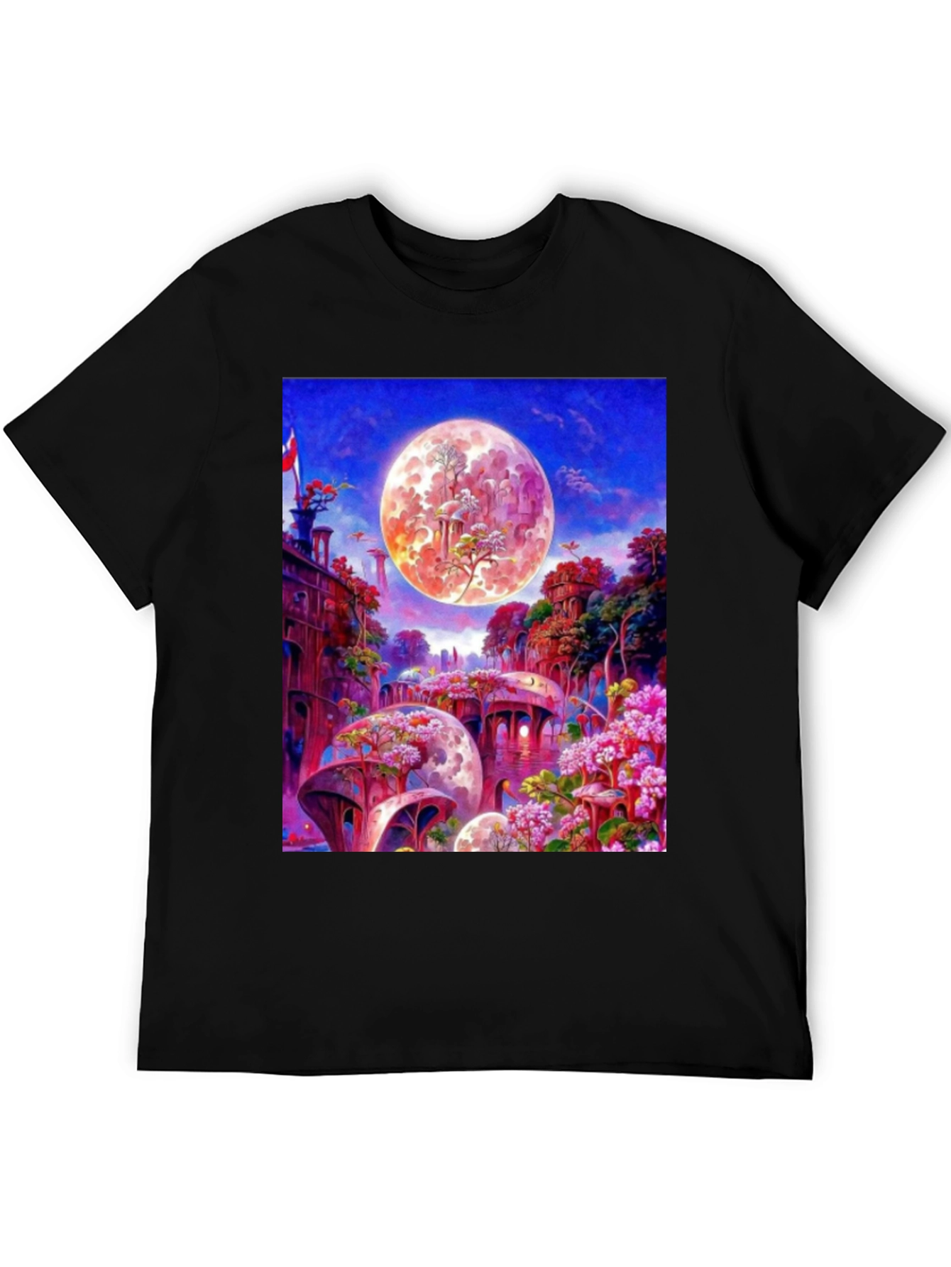 Artistic Moonscape Graphic T-Shirt - Unique Design