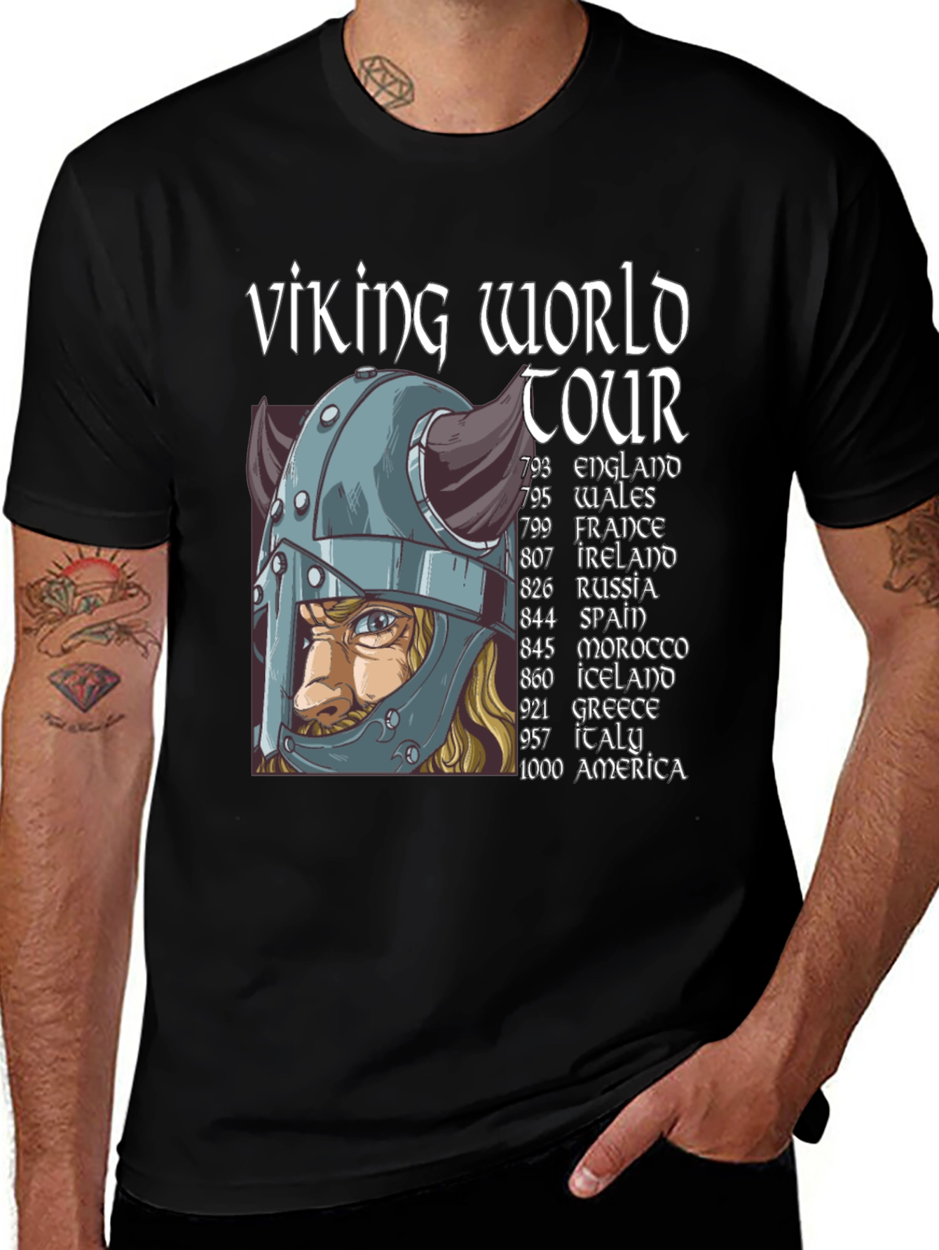 Viking World Tour Black T-Shirt