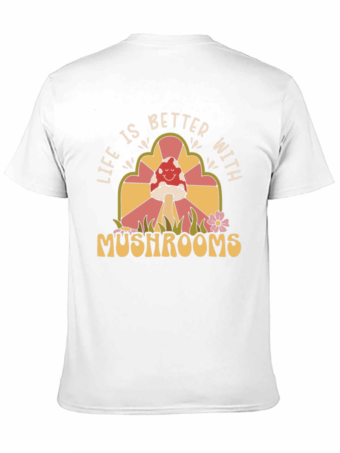 Life is Better with Mushrooms T-Shirt - Retro Design