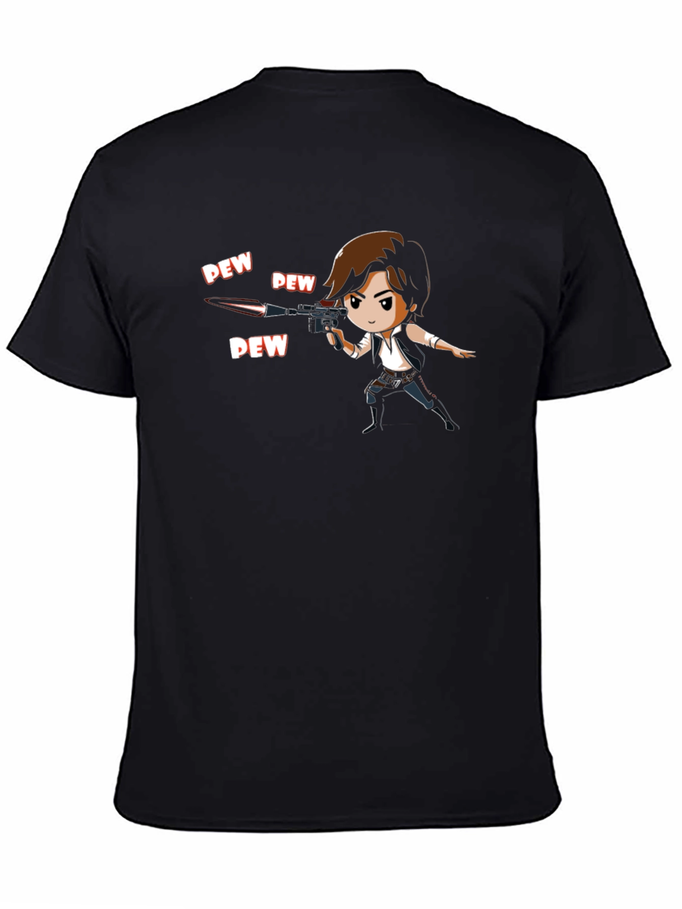 Han Solo Cartoon Style Graphic T-Shirt