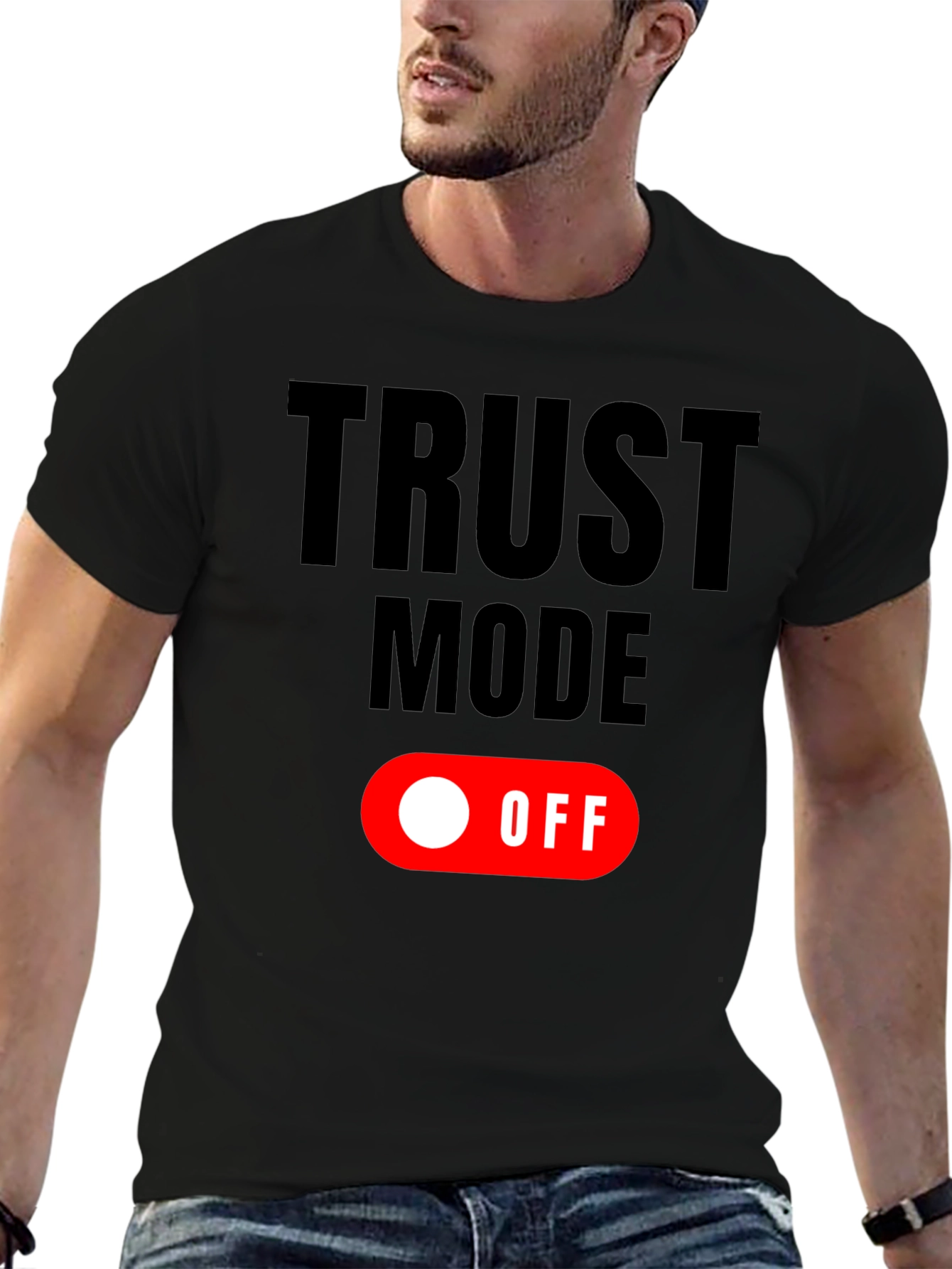 Trust Mode: OFF Graphic T-Shirt - Black