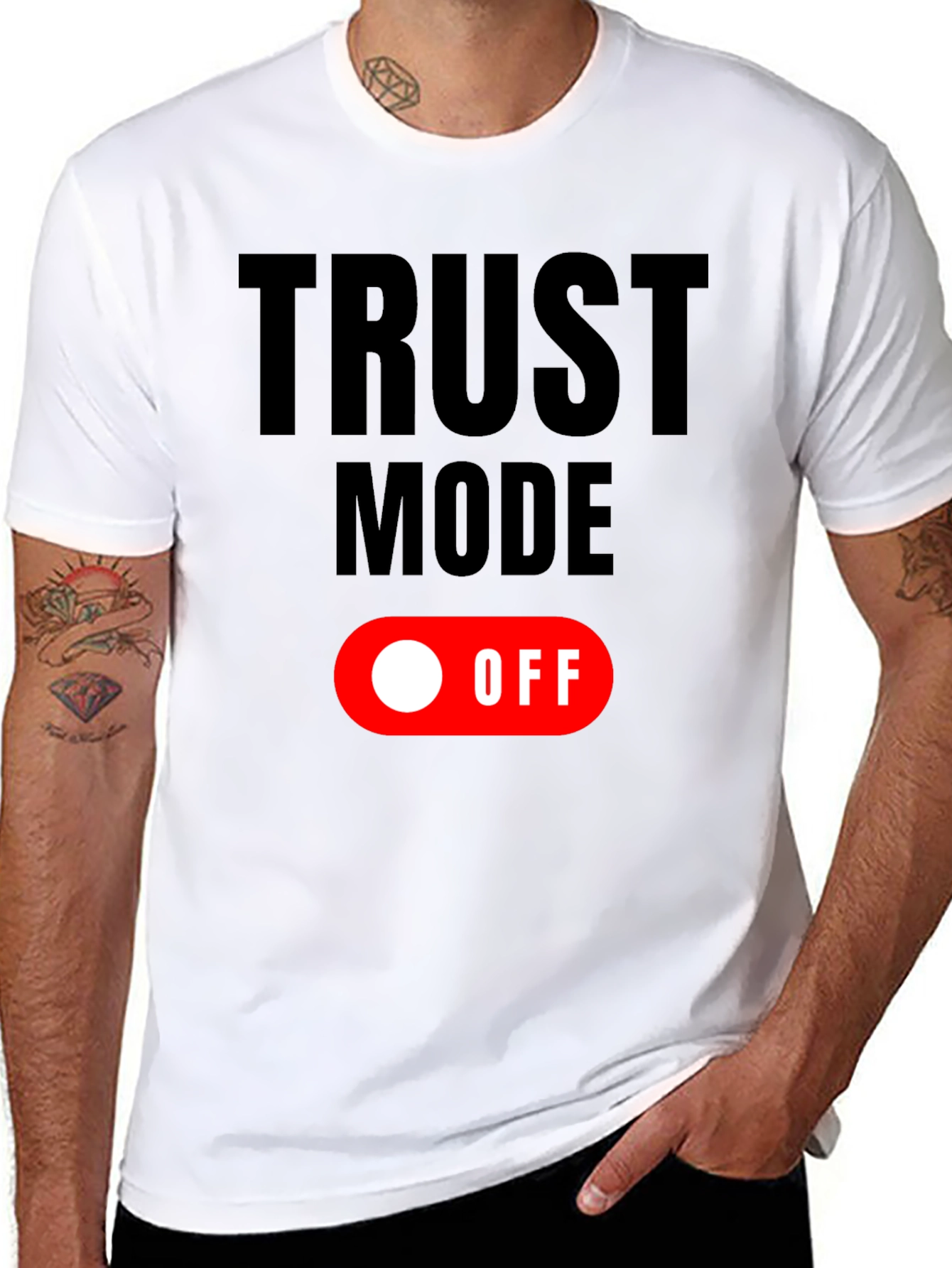 Trust Mode: OFF Graphic T-Shirt - Black
