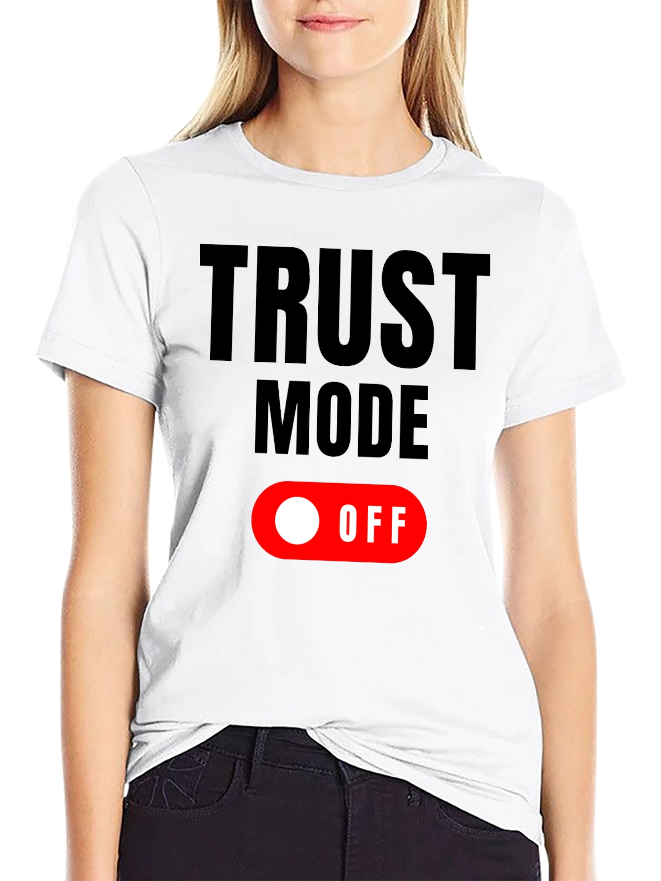 Trust Mode: OFF Graphic T-Shirt - Black