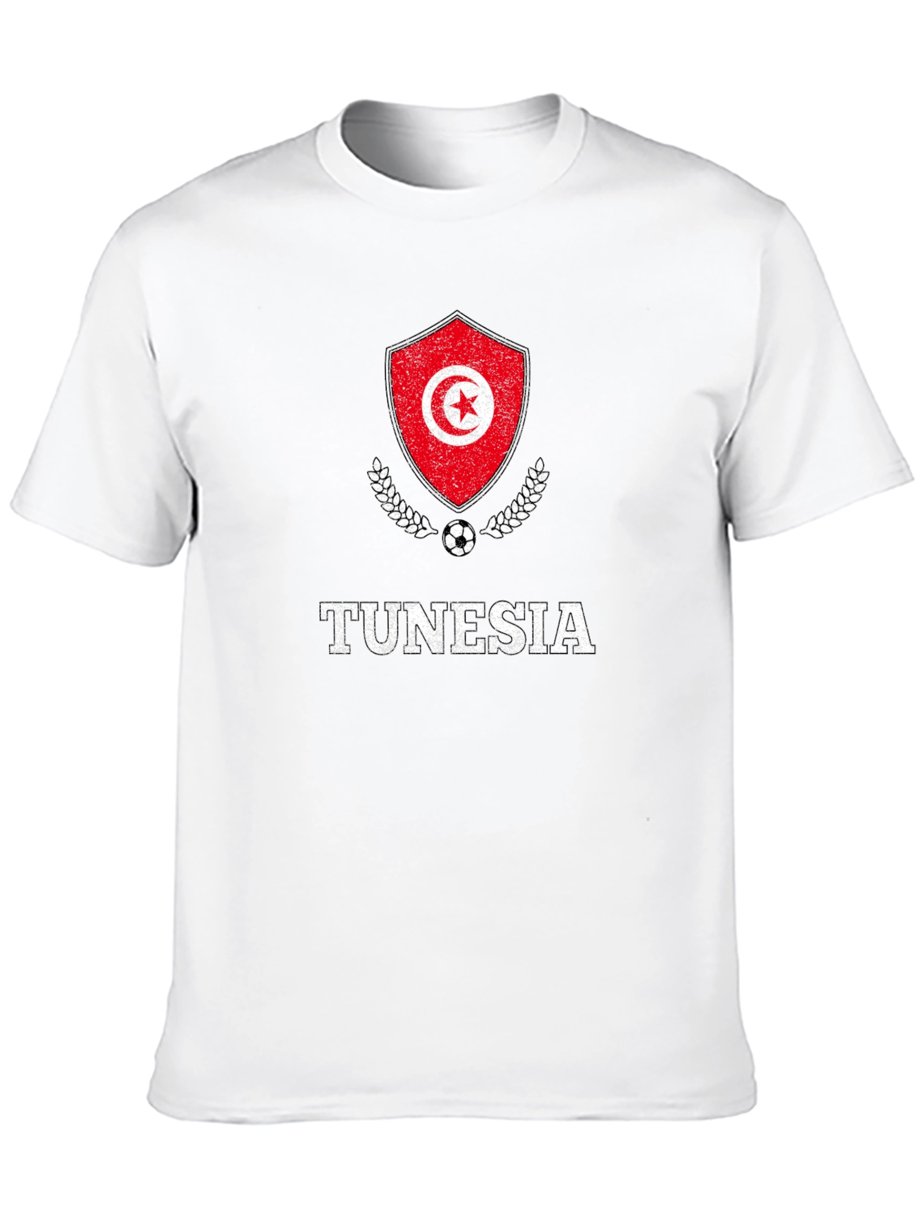 Tunisia Soccer T-Shirt - Mens Black Tee