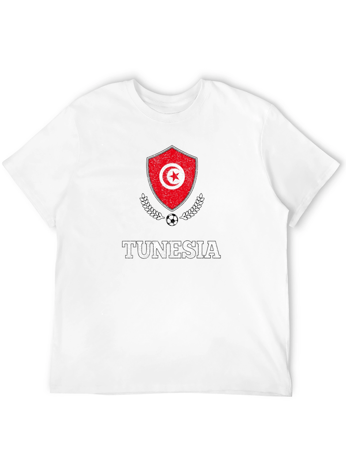 Tunisia Soccer T-Shirt - Mens Black Tee
