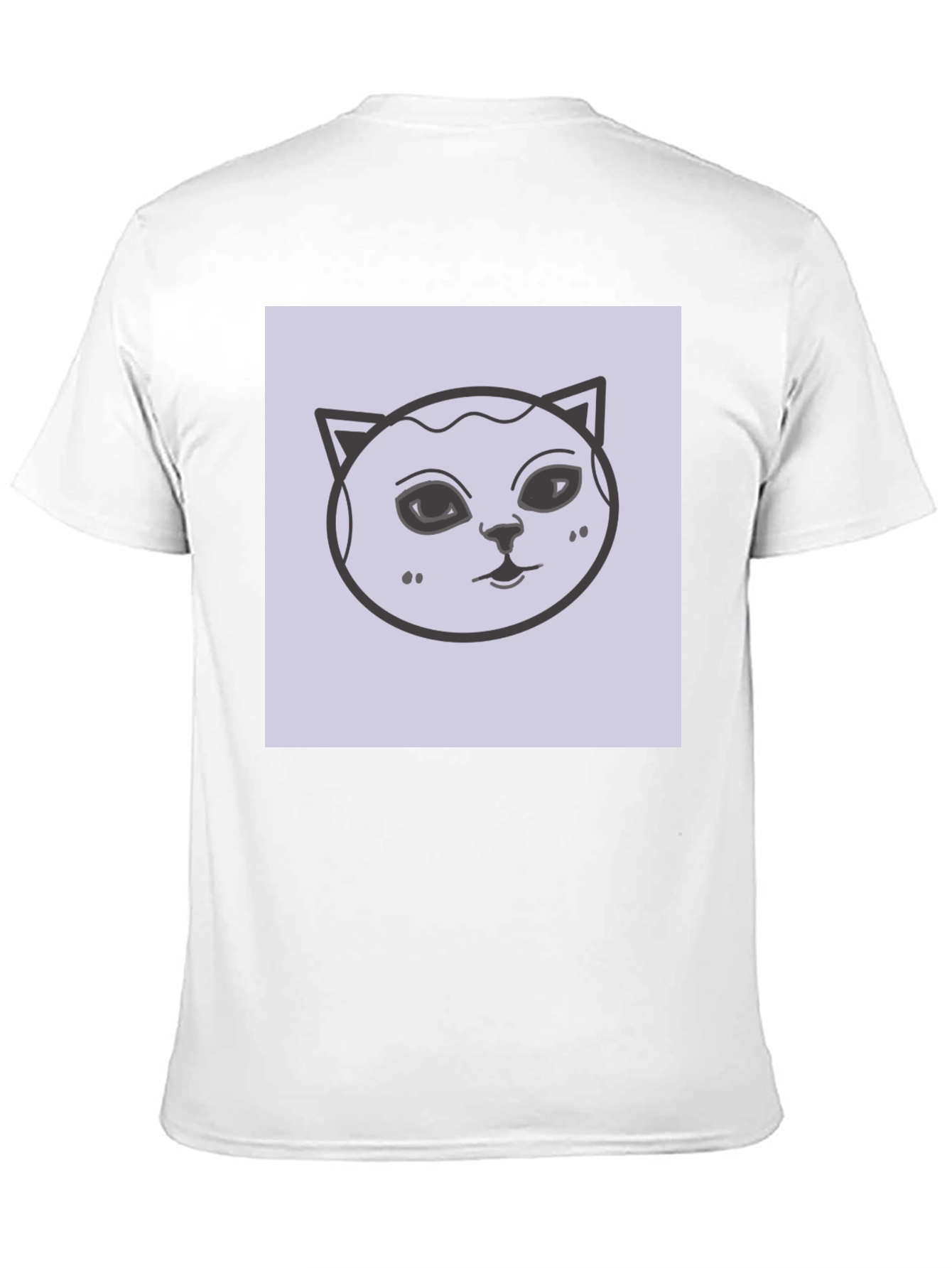 Cat Face Graphic Tee - Unisex Black T-Shirt