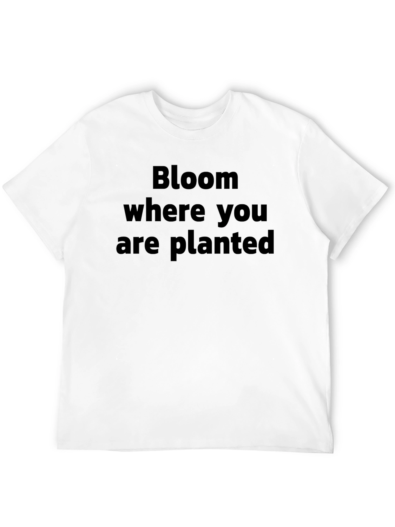 Bloom Where You Are Planted Black T-Shirt