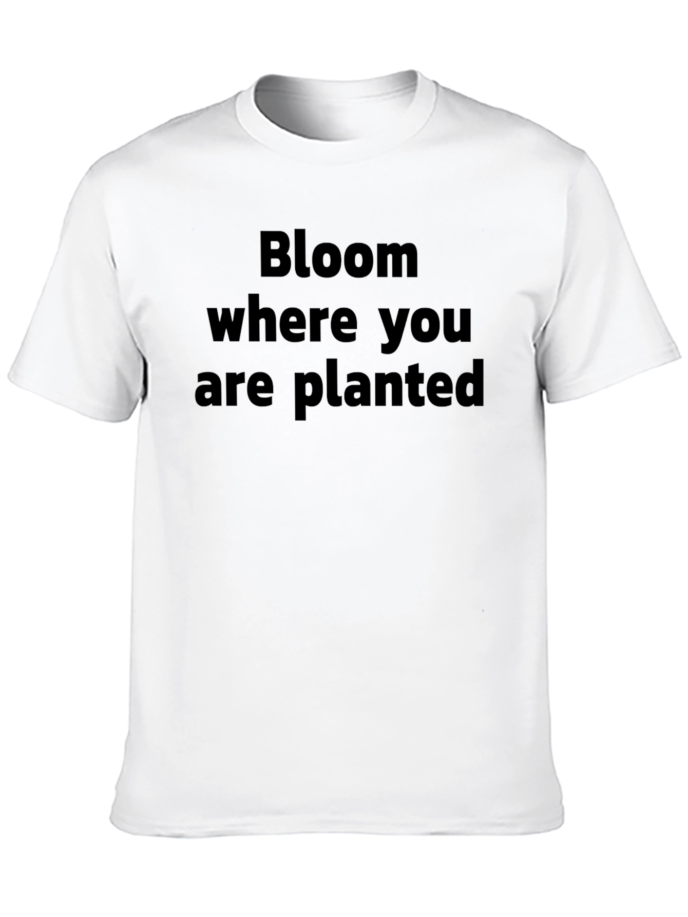 Bloom Where You Are Planted Black T-Shirt
