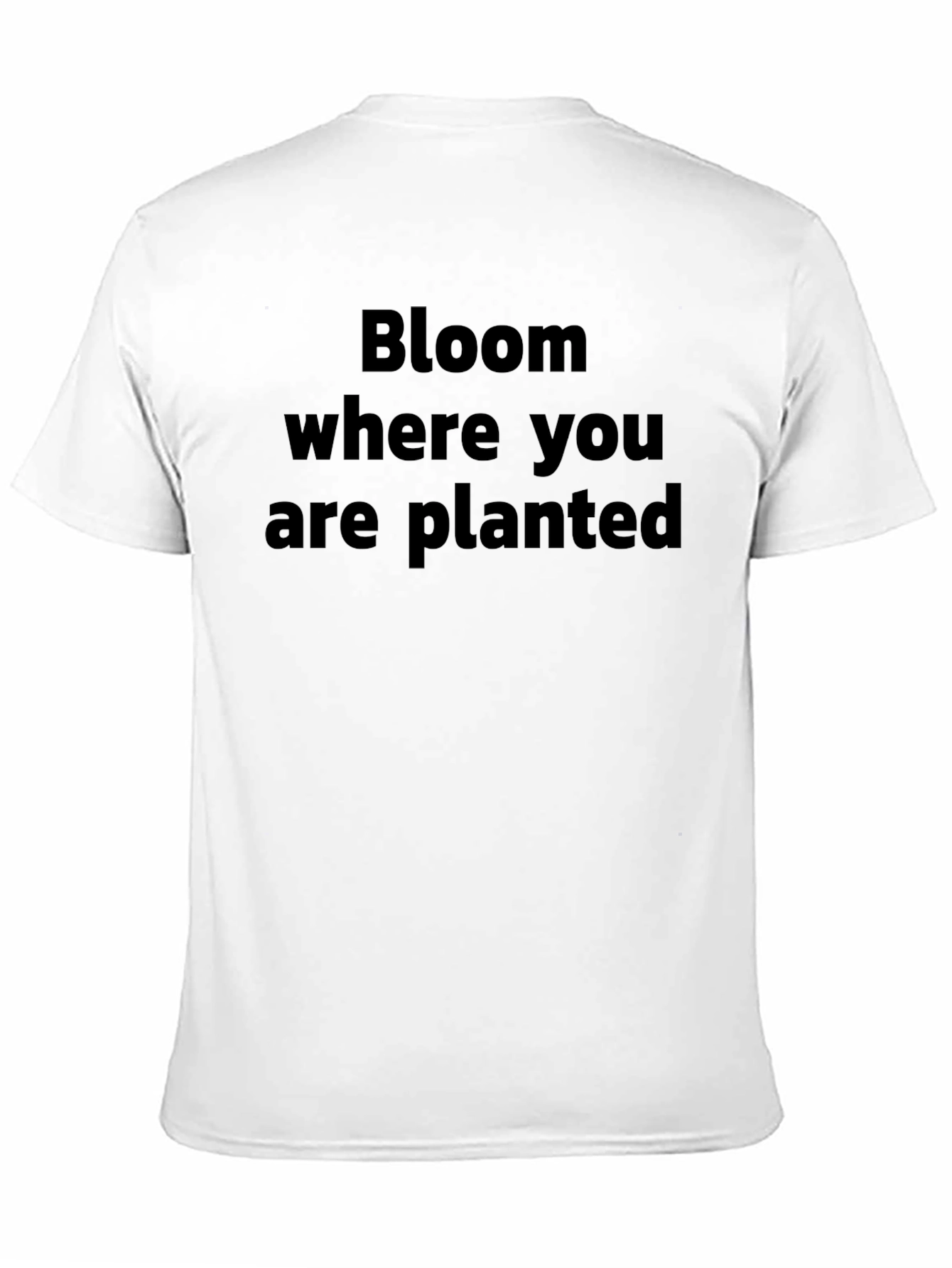 Bloom Where You Are Planted Black T-Shirt