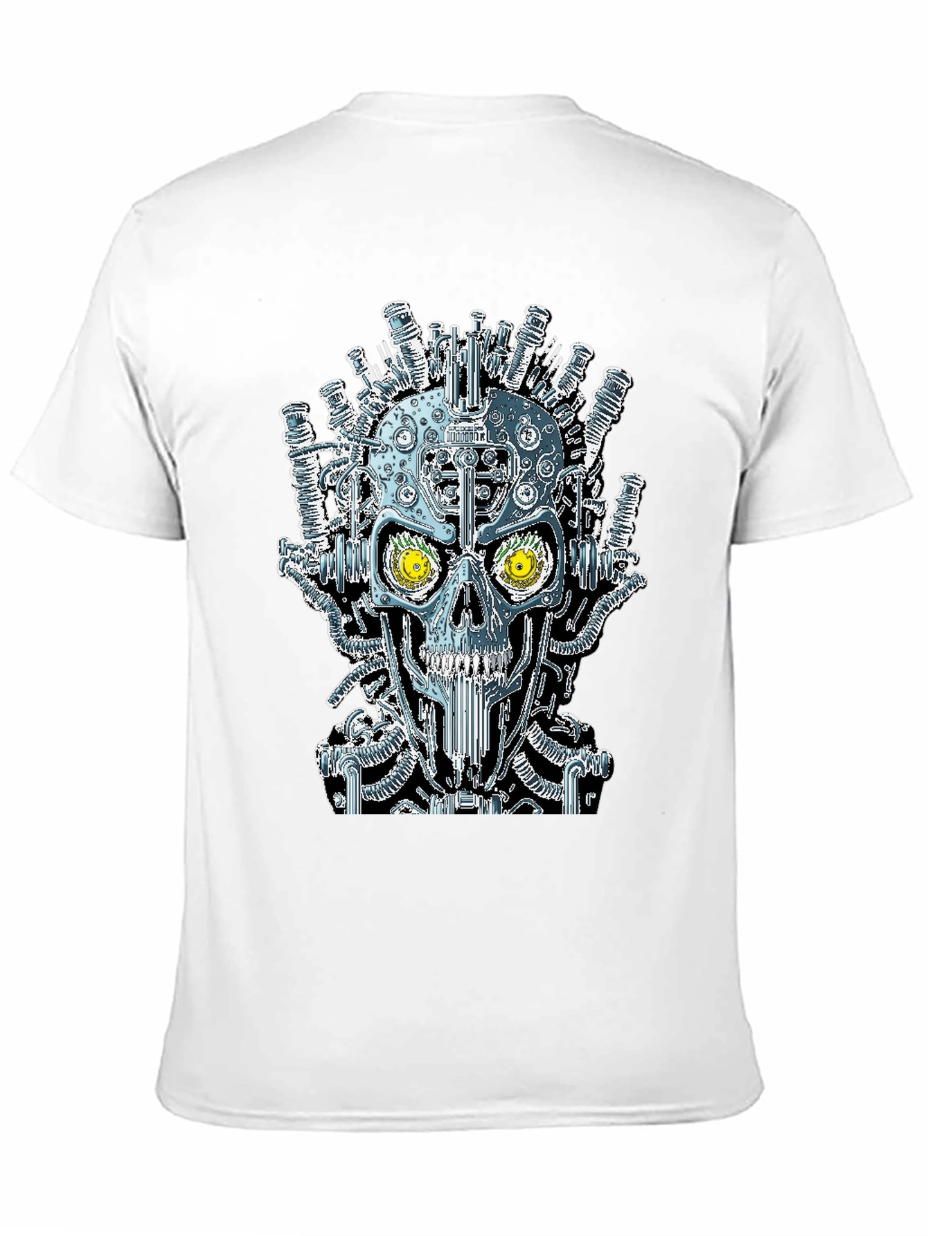 Steampunk Skull Graphic Black T-Shirt