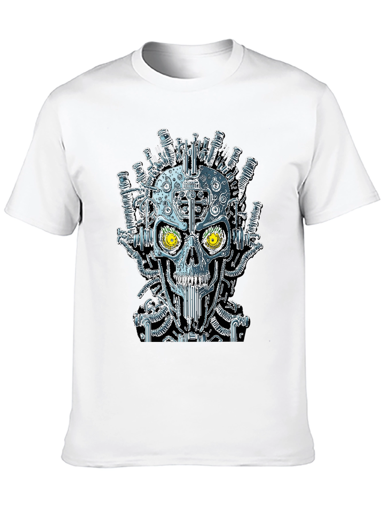 Steampunk Skull Graphic Black T-Shirt