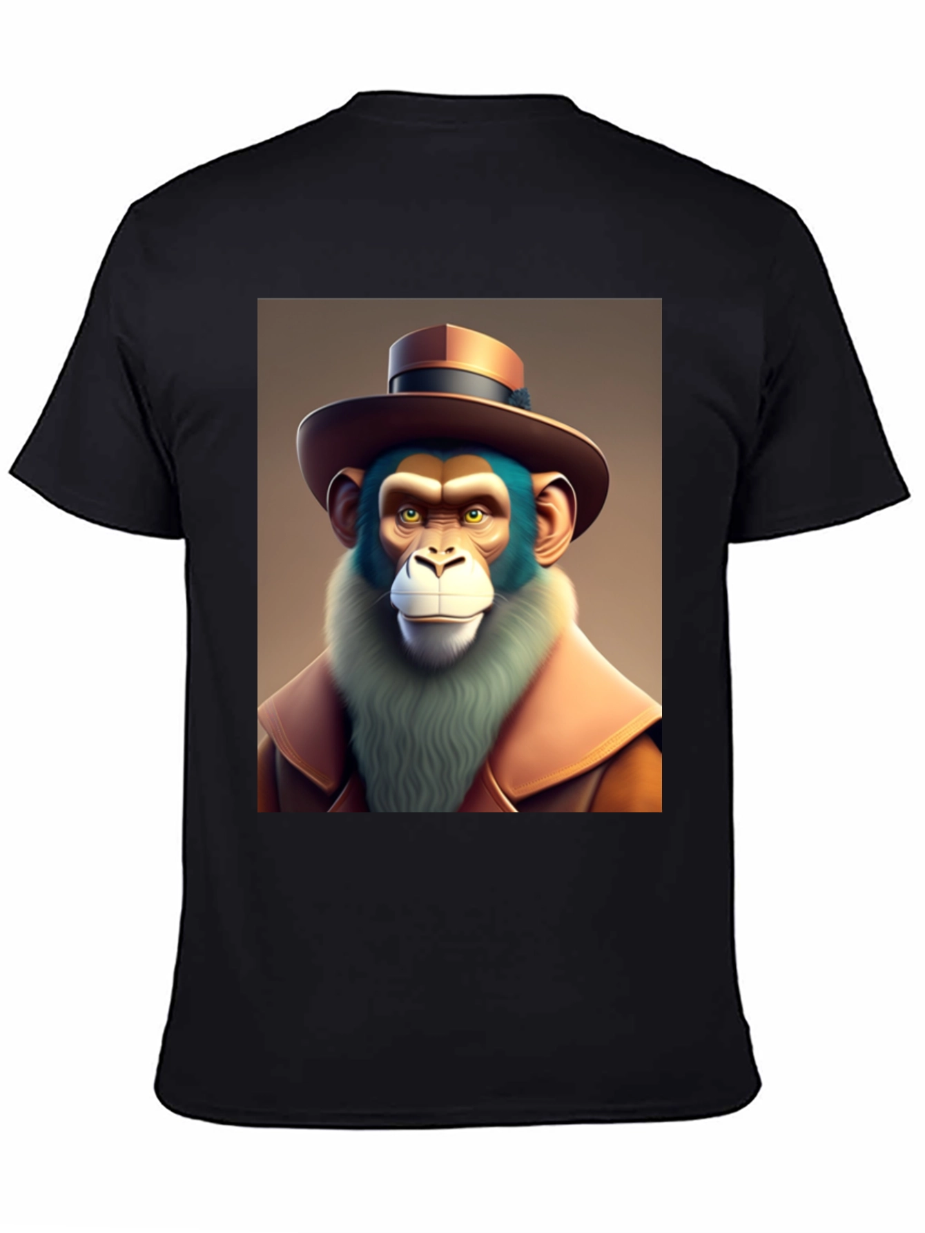 Monkey Detective Graphic T-Shirt - Cool Cartoon Ape Design