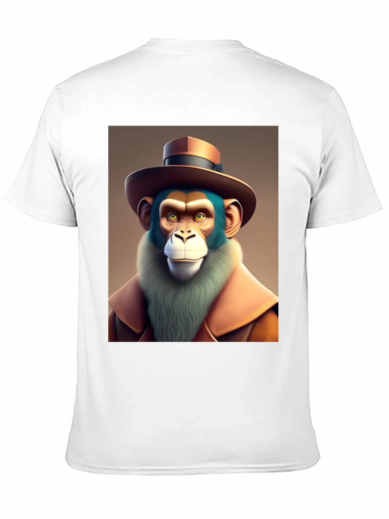 Monkey Detective Graphic T-Shirt - Cool Cartoon Ape Design