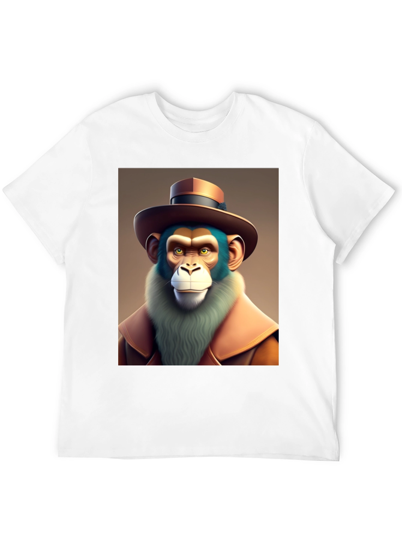 Monkey Detective Graphic T-Shirt - Cool Cartoon Ape Design