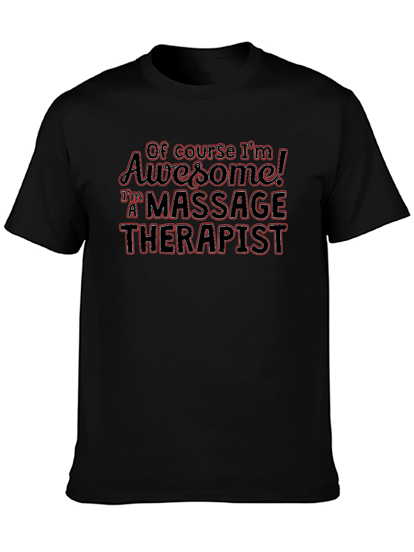 Massage Therapist Awesome Black T-Shirt