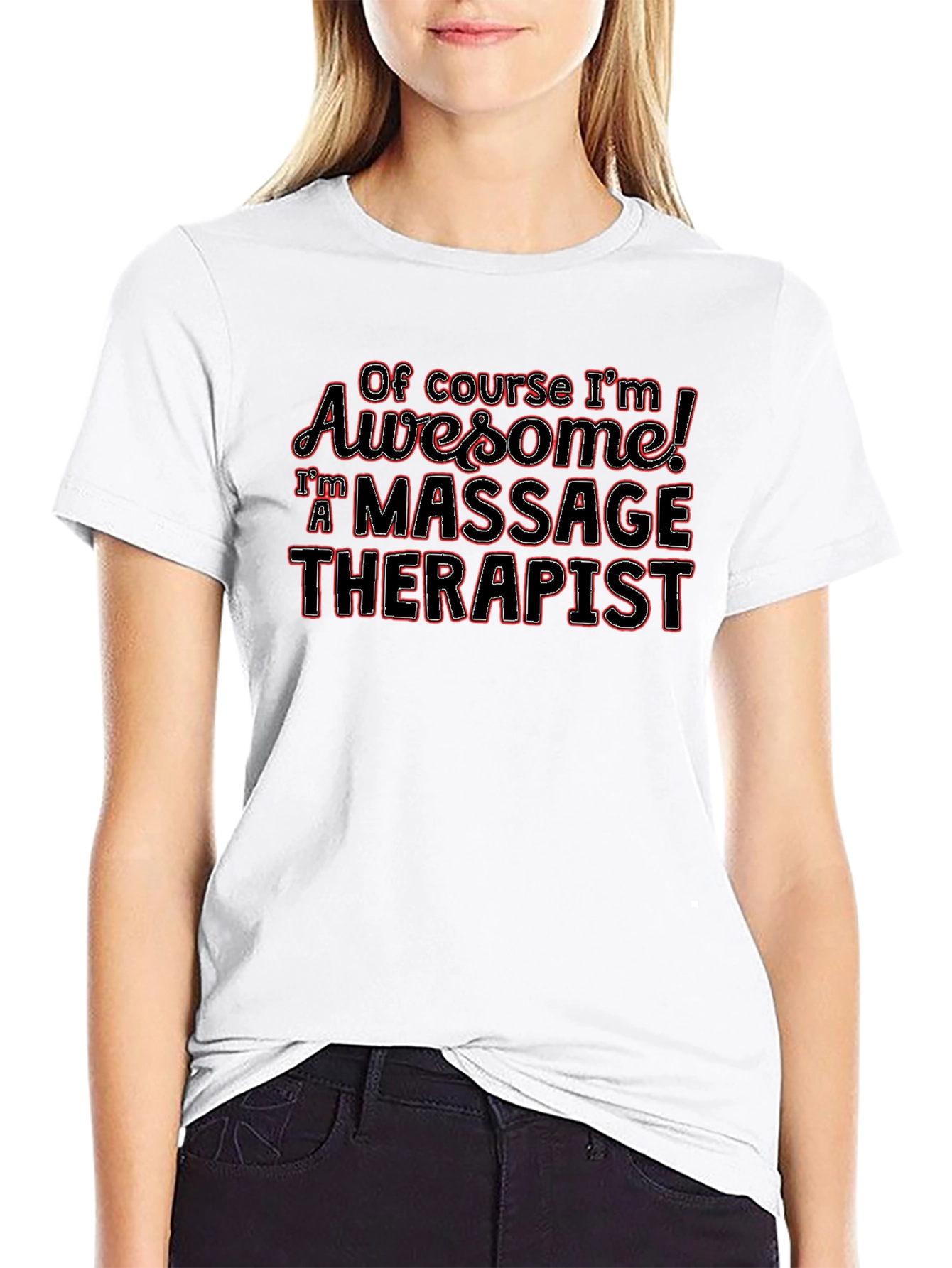 Massage Therapist Awesome Black T-Shirt