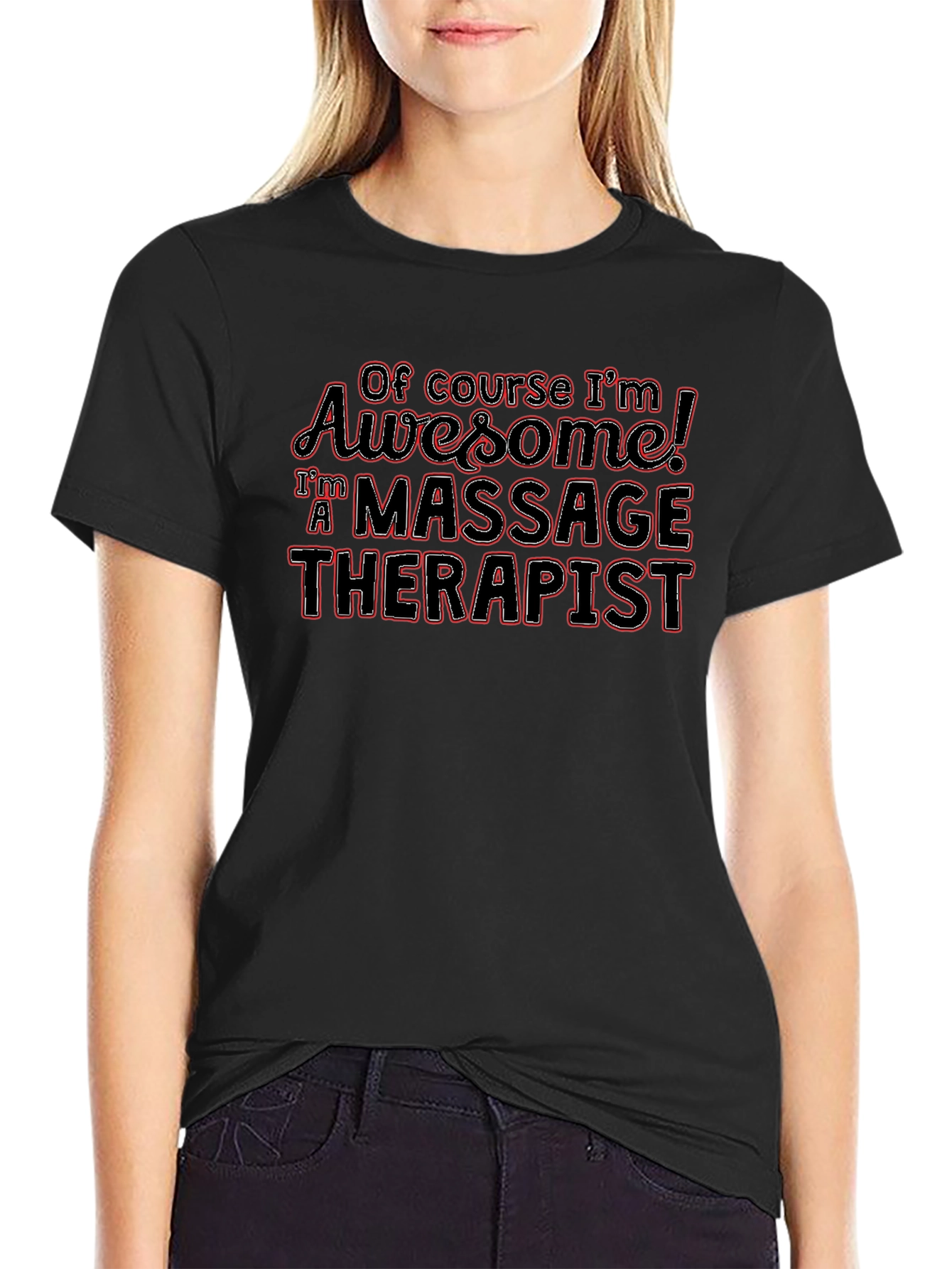Massage Therapist Awesome Black T-Shirt