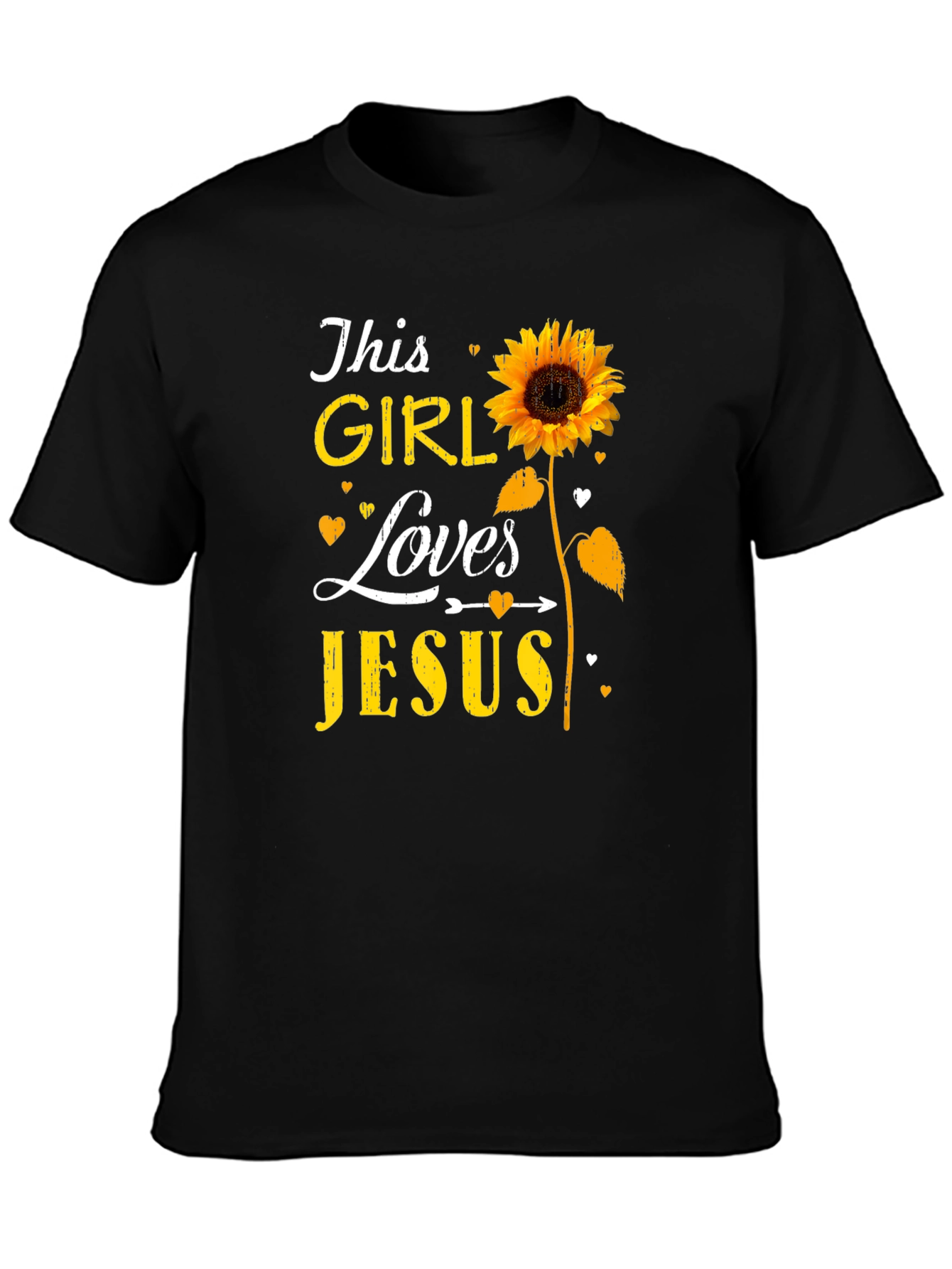 Sunflower This Girl Loves Jesus T-Shirt