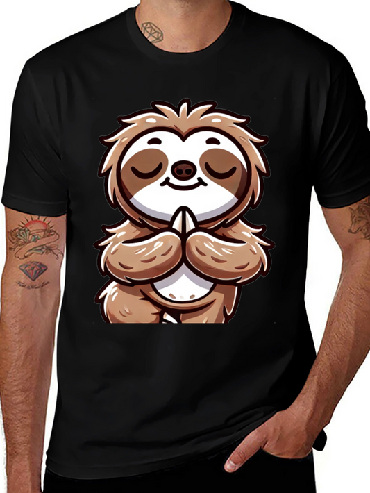 Meditating Sloth Graphic Tee - Relaxed Fit