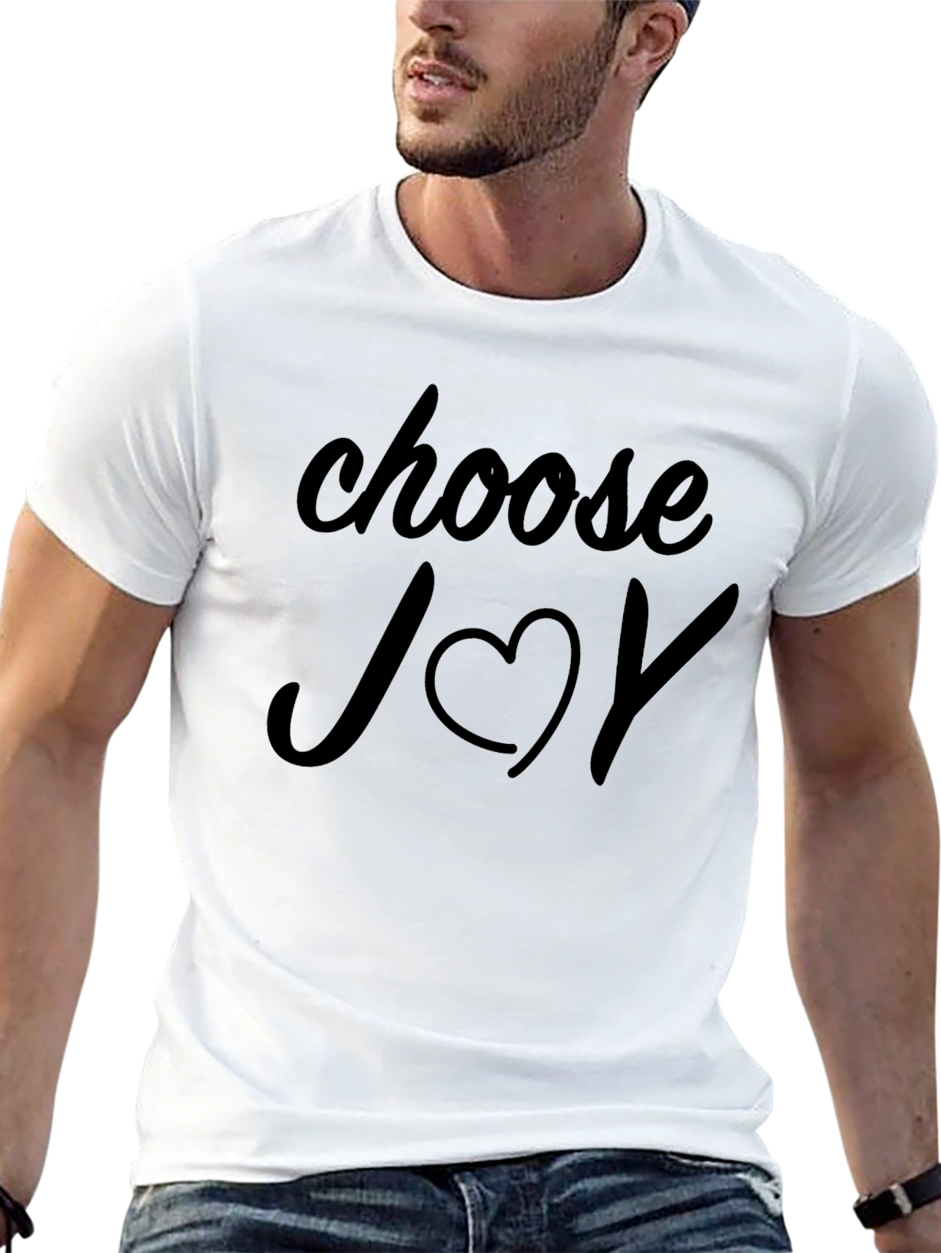 Choose Joy T-Shirt - Black Heart Graphic