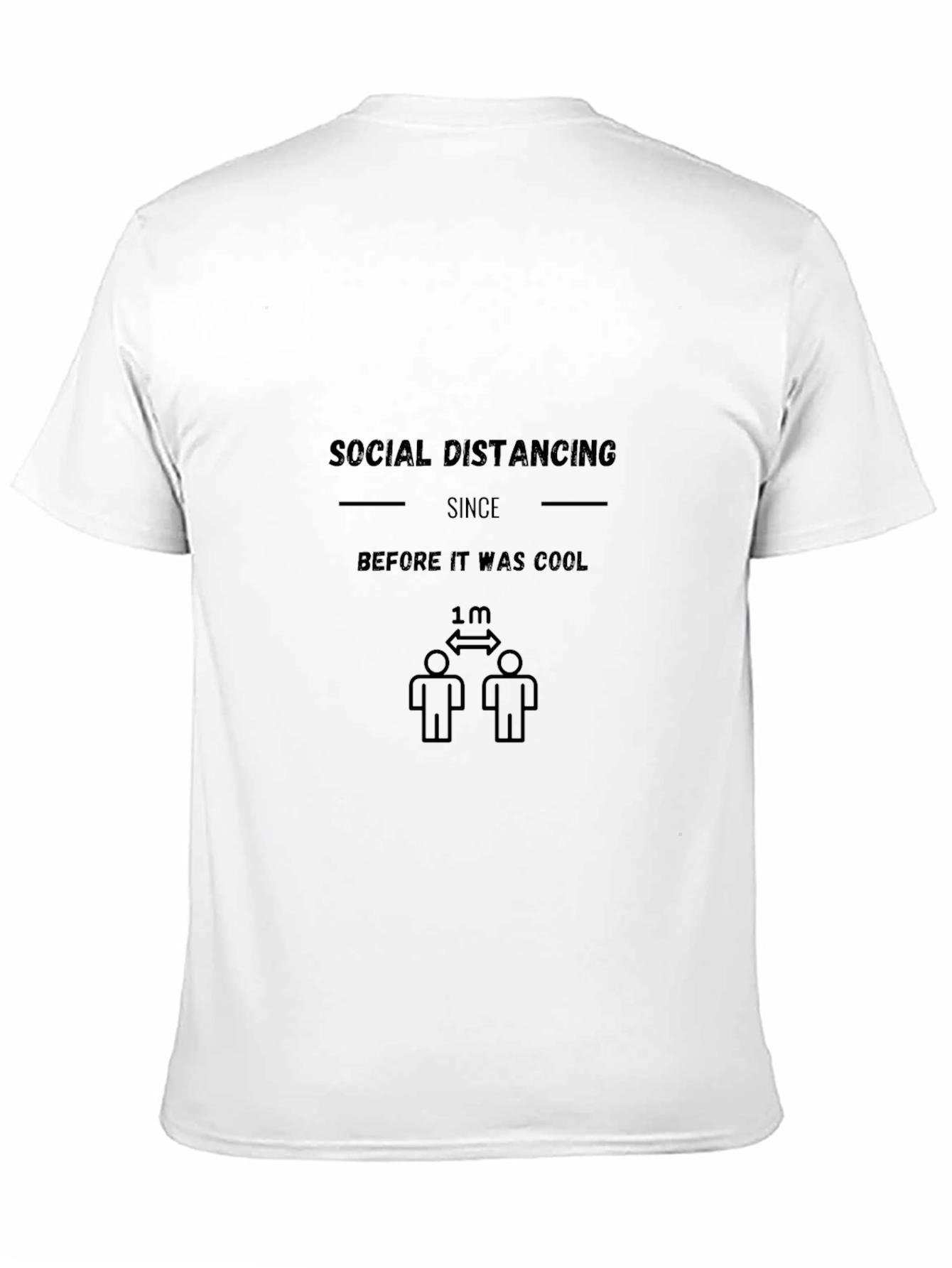 Social Distancing Graphic Tee - Black Casual Shirt