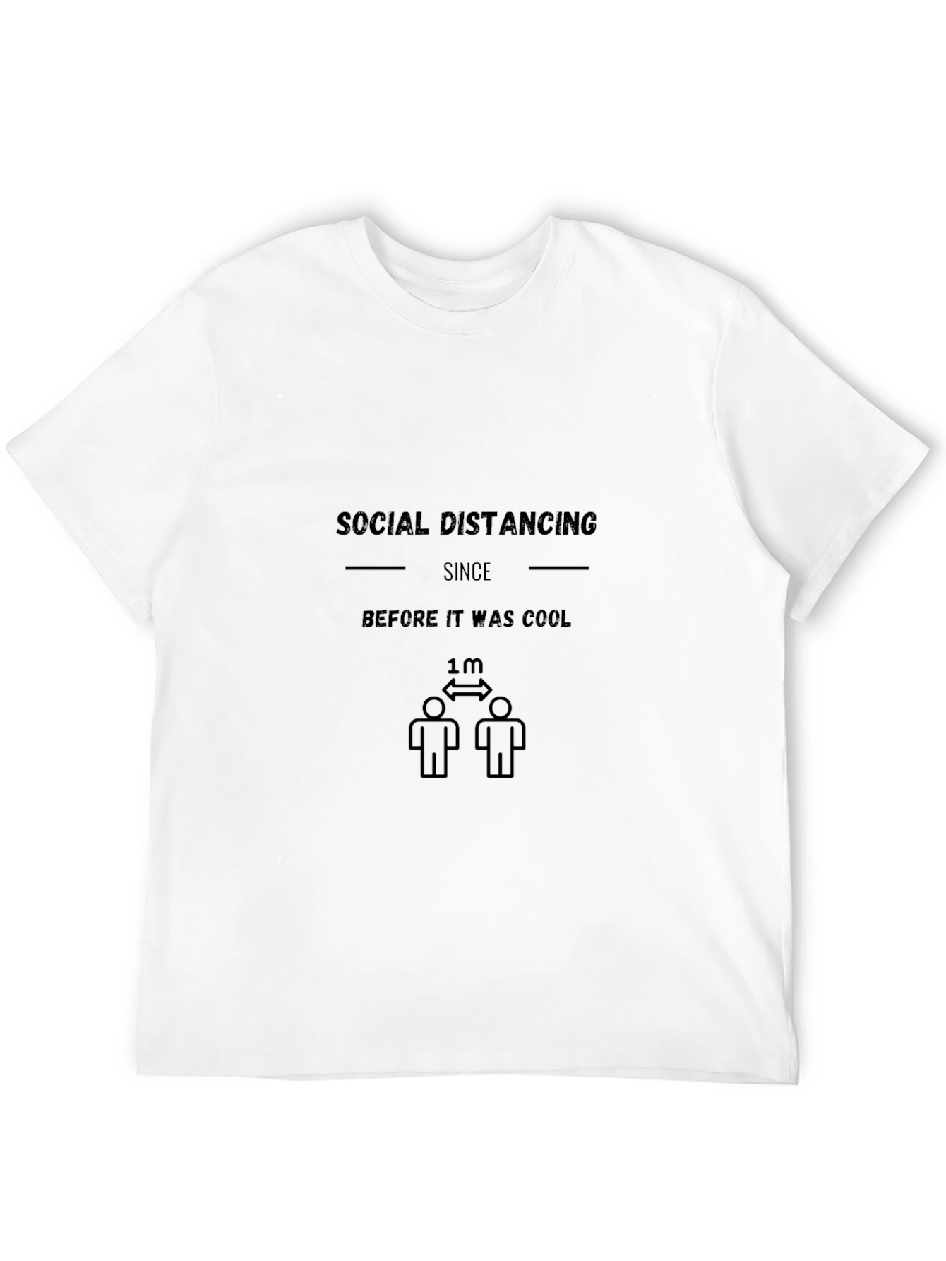 Social Distancing Graphic Tee - Black Casual Shirt