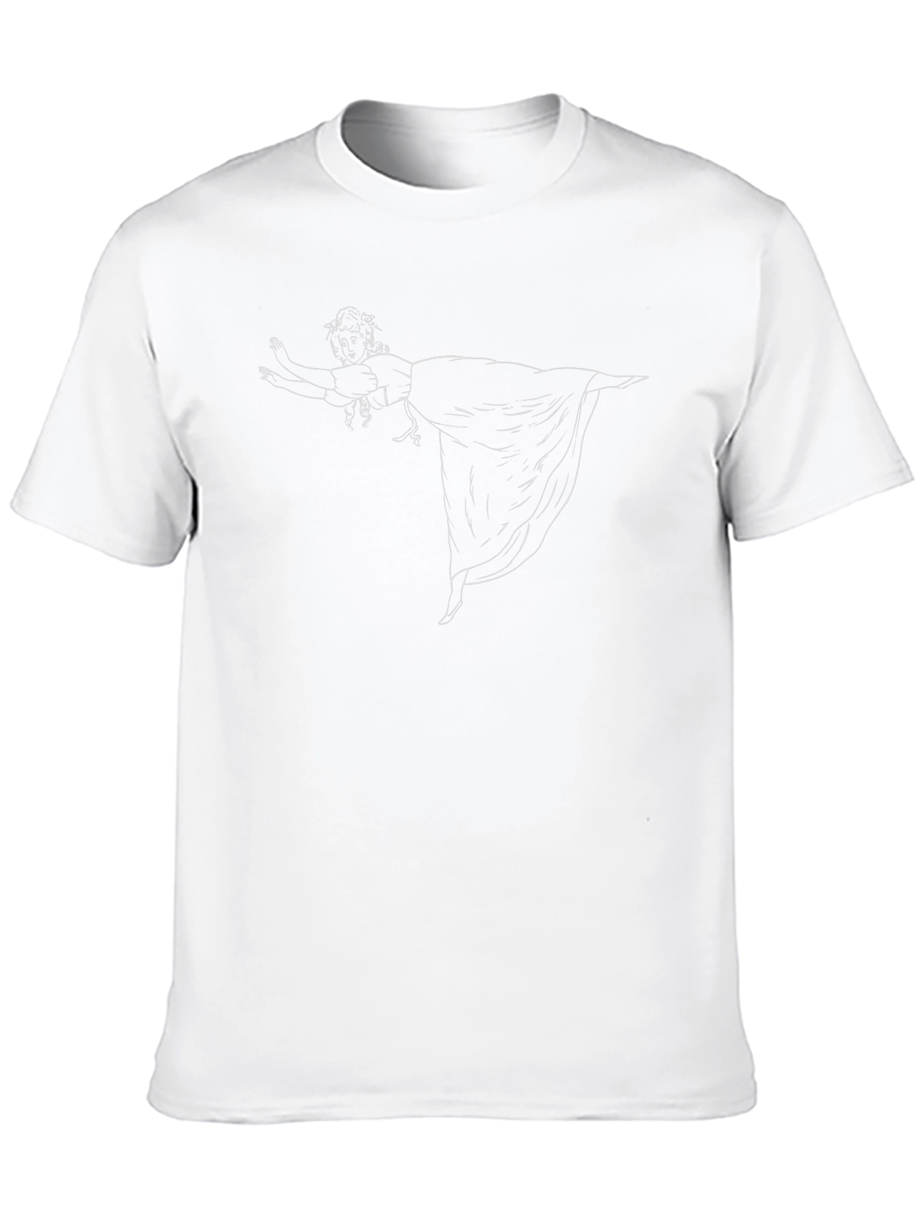 Black T-Shirt with Ballet Dancer Design