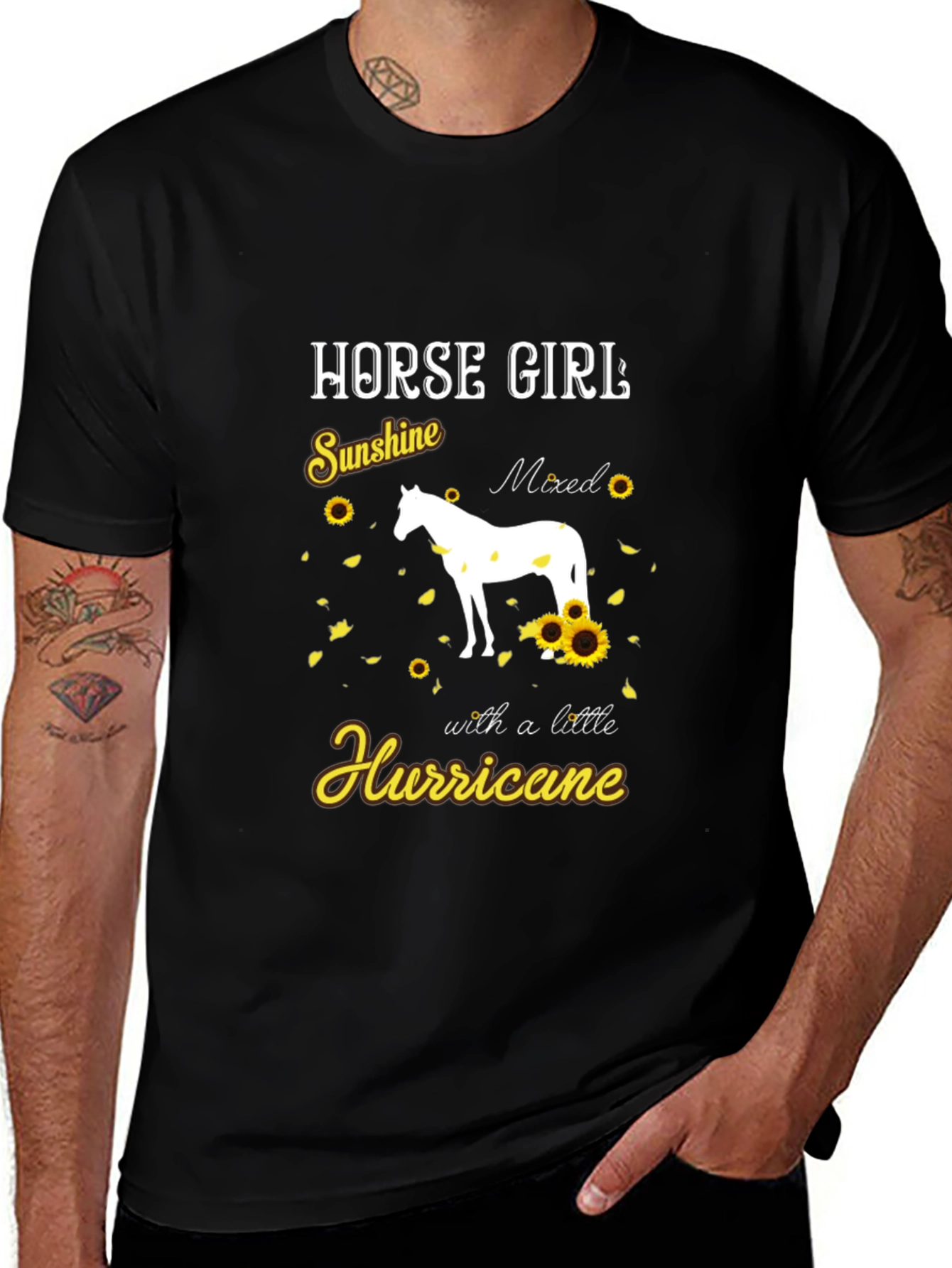 Horse Girl Sunshine Hurricane Graphic Tee