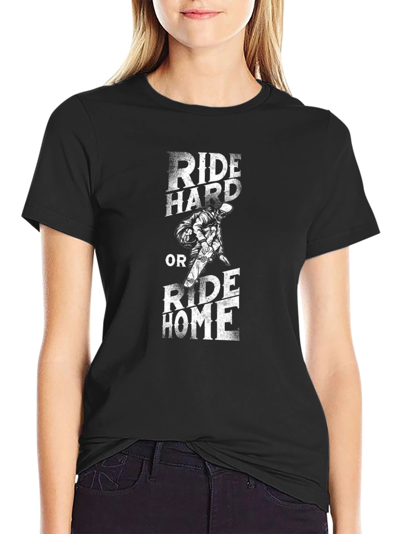 Ride Hard T-Shirt - Biker Style Graphic Tee
