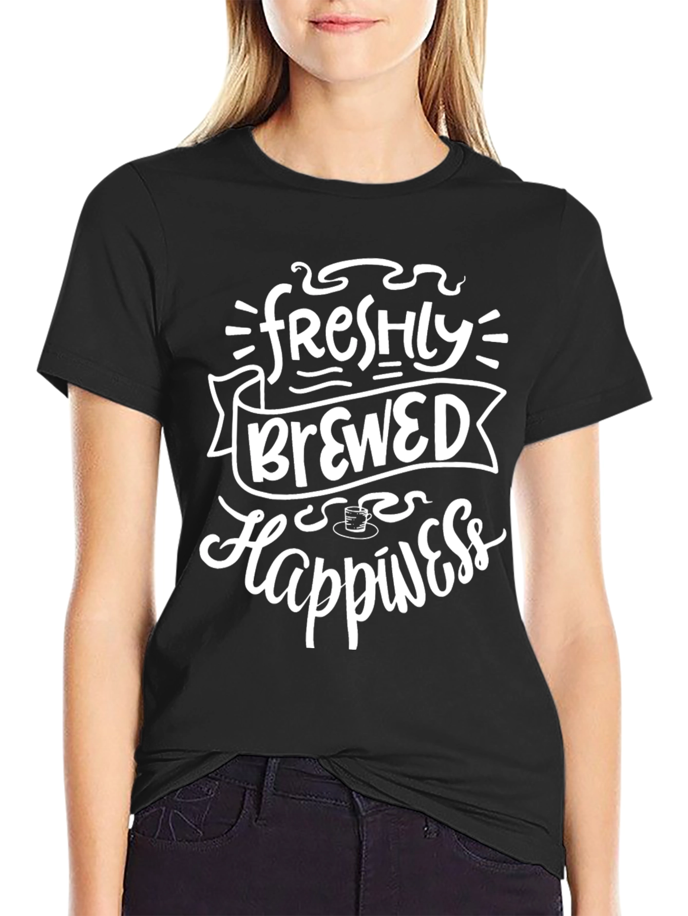 Freshly Brewed Happiness Graphic T-Shirt