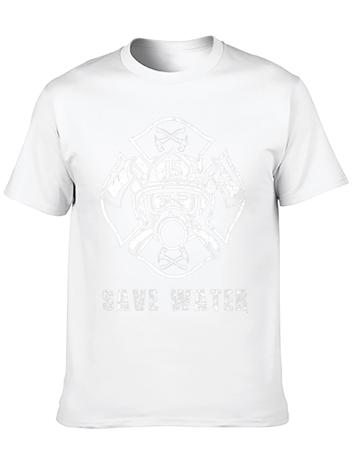 Save Water Firefighter T-Shirt - Black Graphic Tee