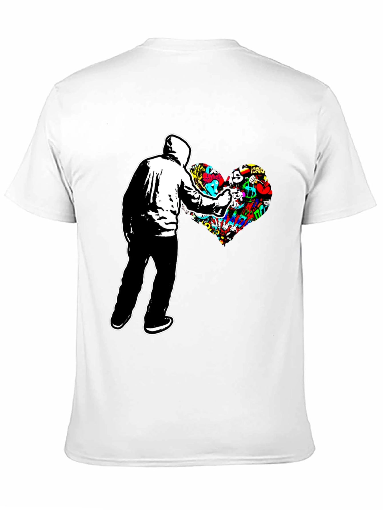 Graffiti Heart Black Tee