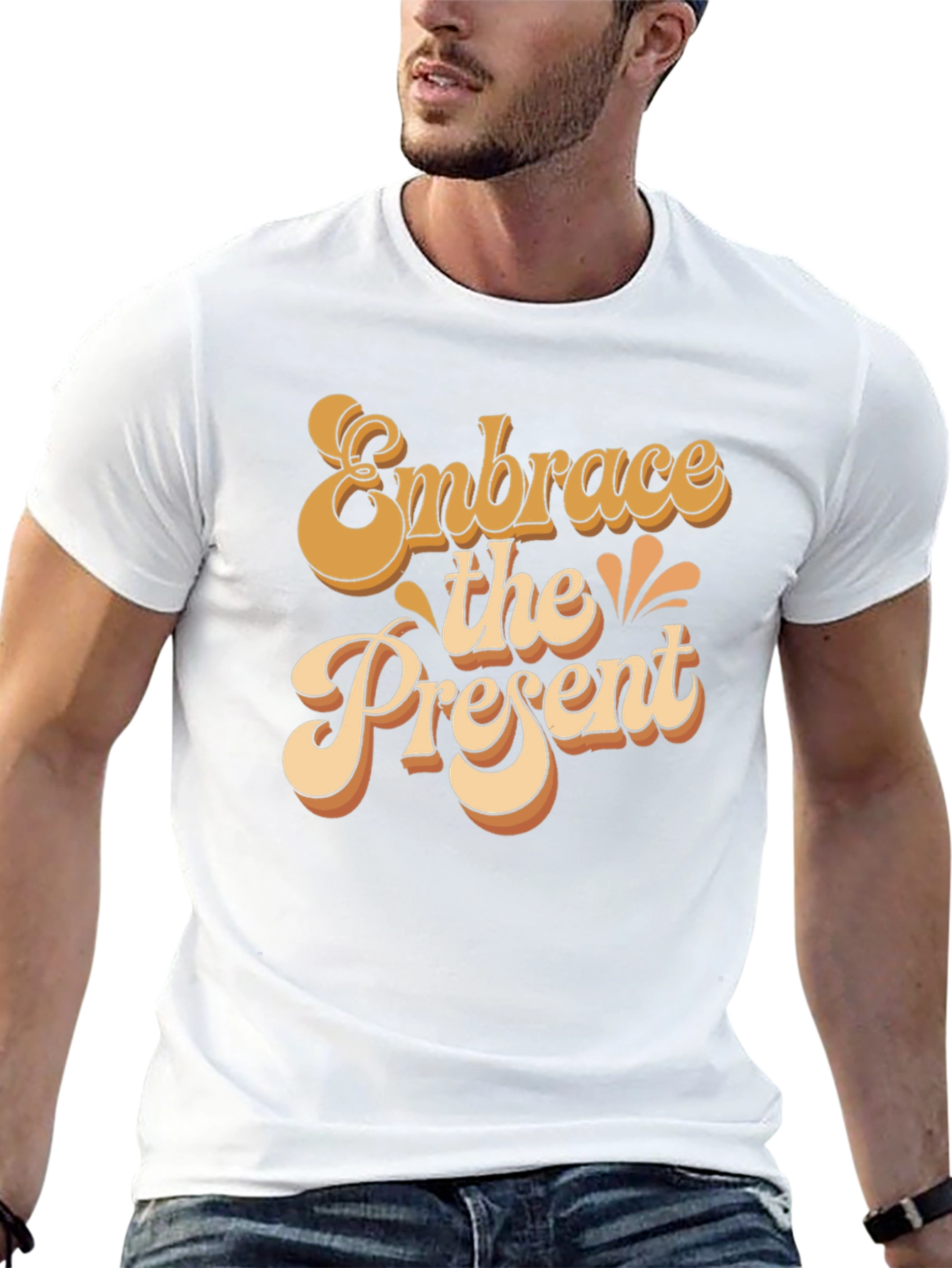 Embrace the Present Retro Graphic Tee