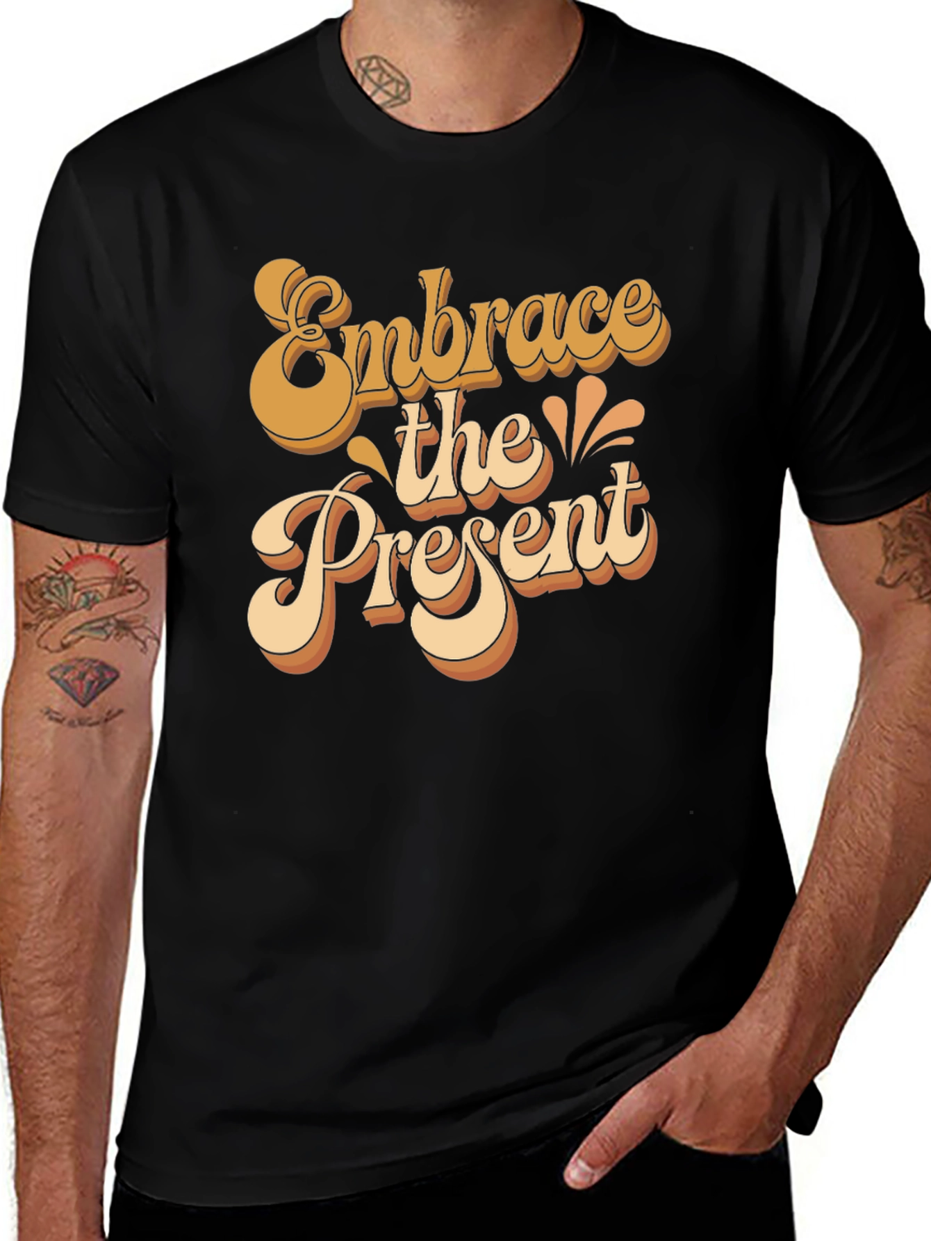 Embrace the Present Retro Graphic Tee