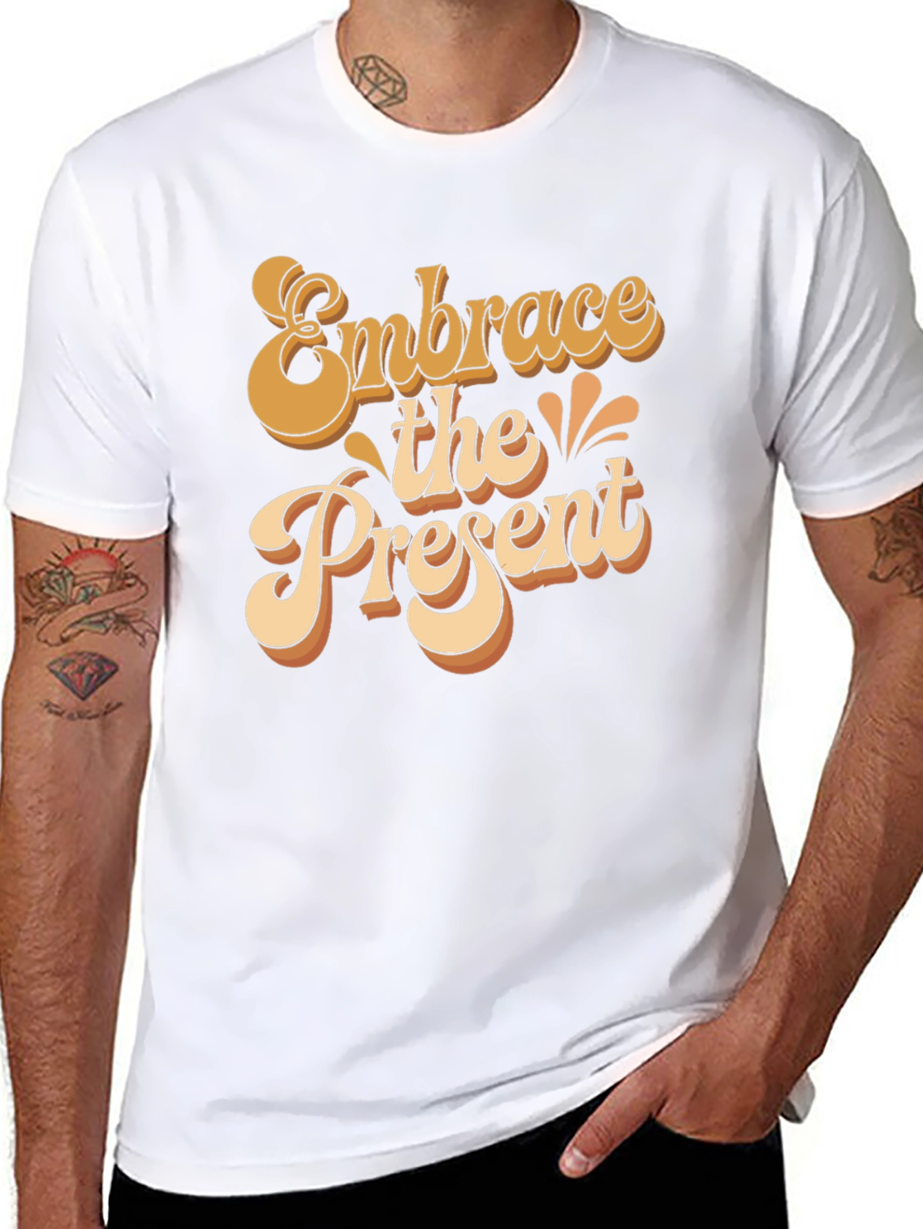 Embrace the Present Retro Graphic Tee