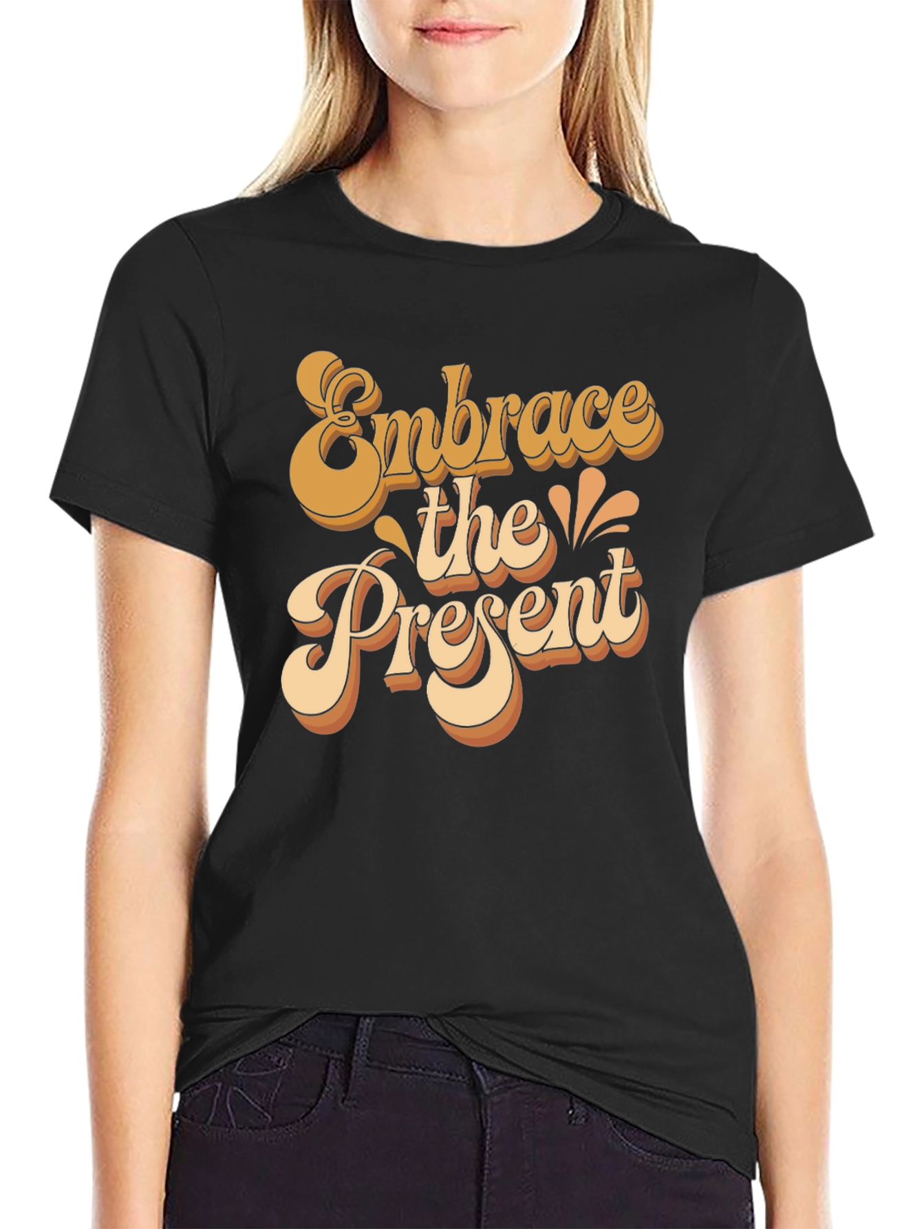 Embrace the Present Retro Graphic Tee