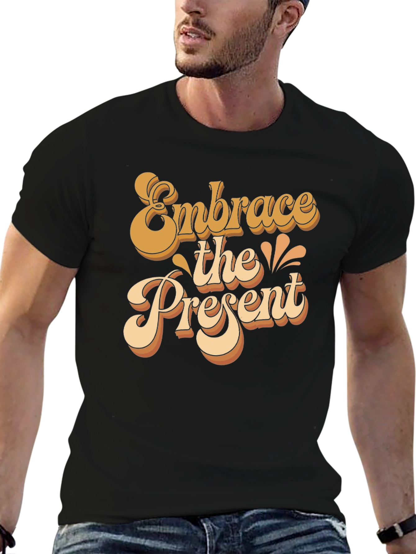 Embrace the Present Retro Graphic Tee
