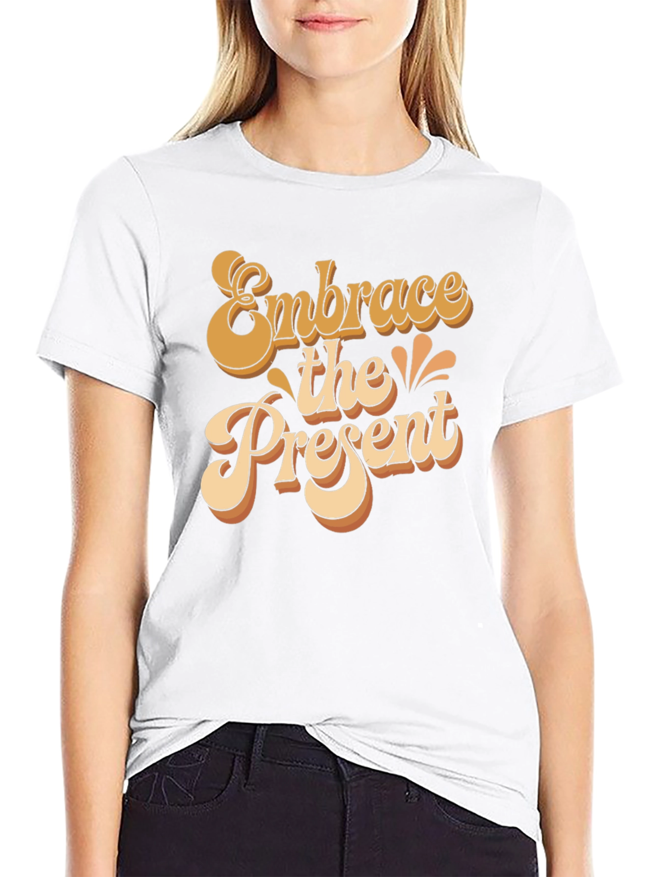 Embrace the Present Retro Graphic Tee
