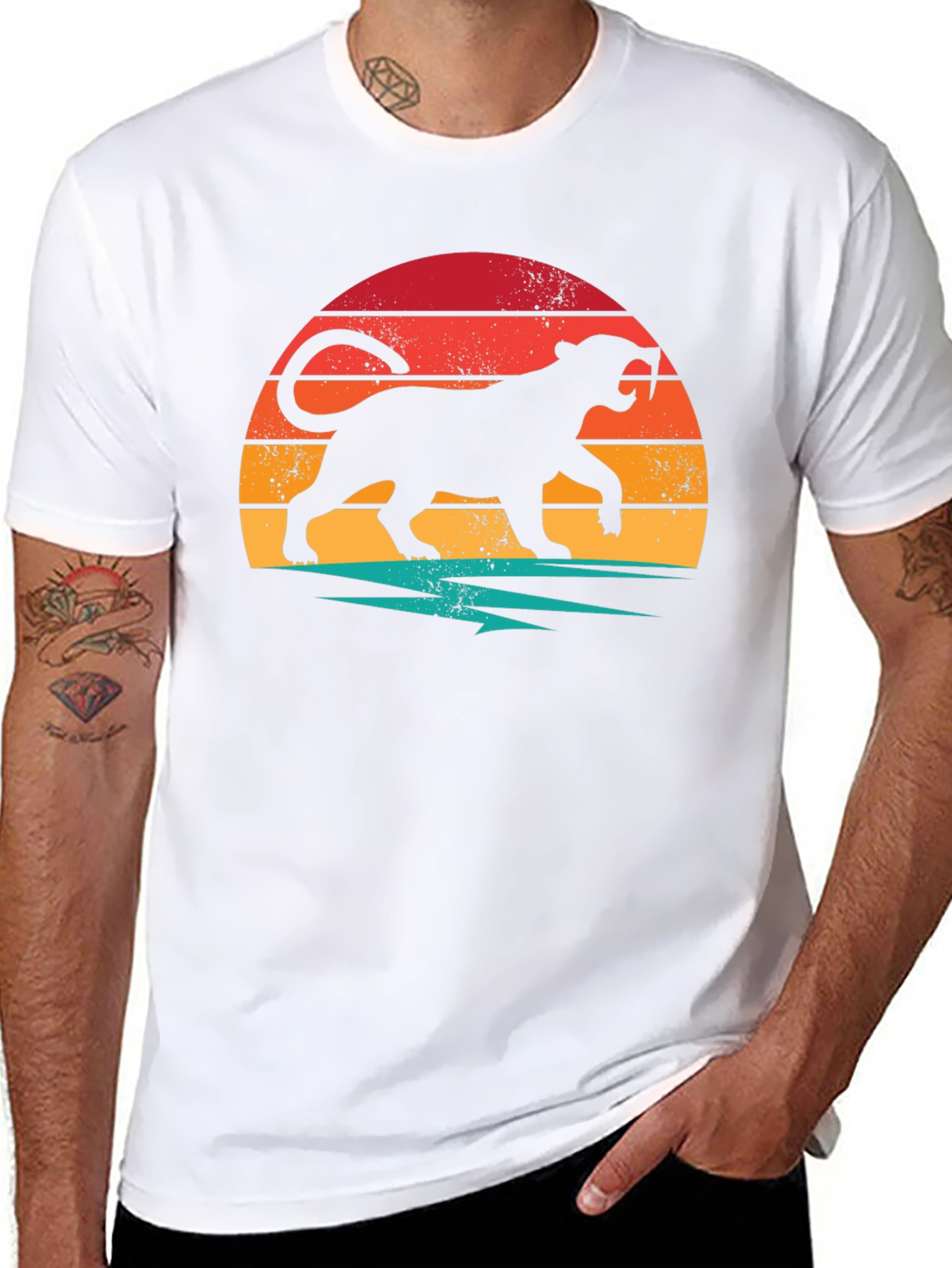 Retro Panther Graphic T-Shirt