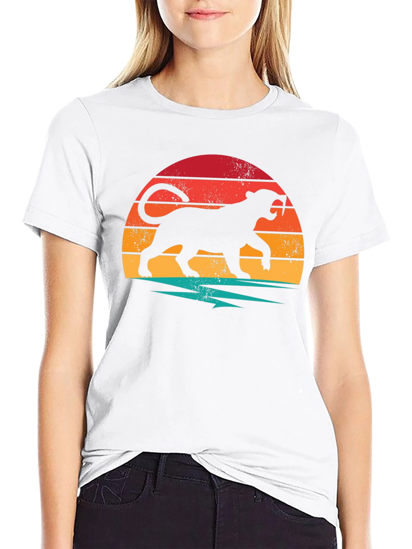 Retro Panther Graphic T-Shirt